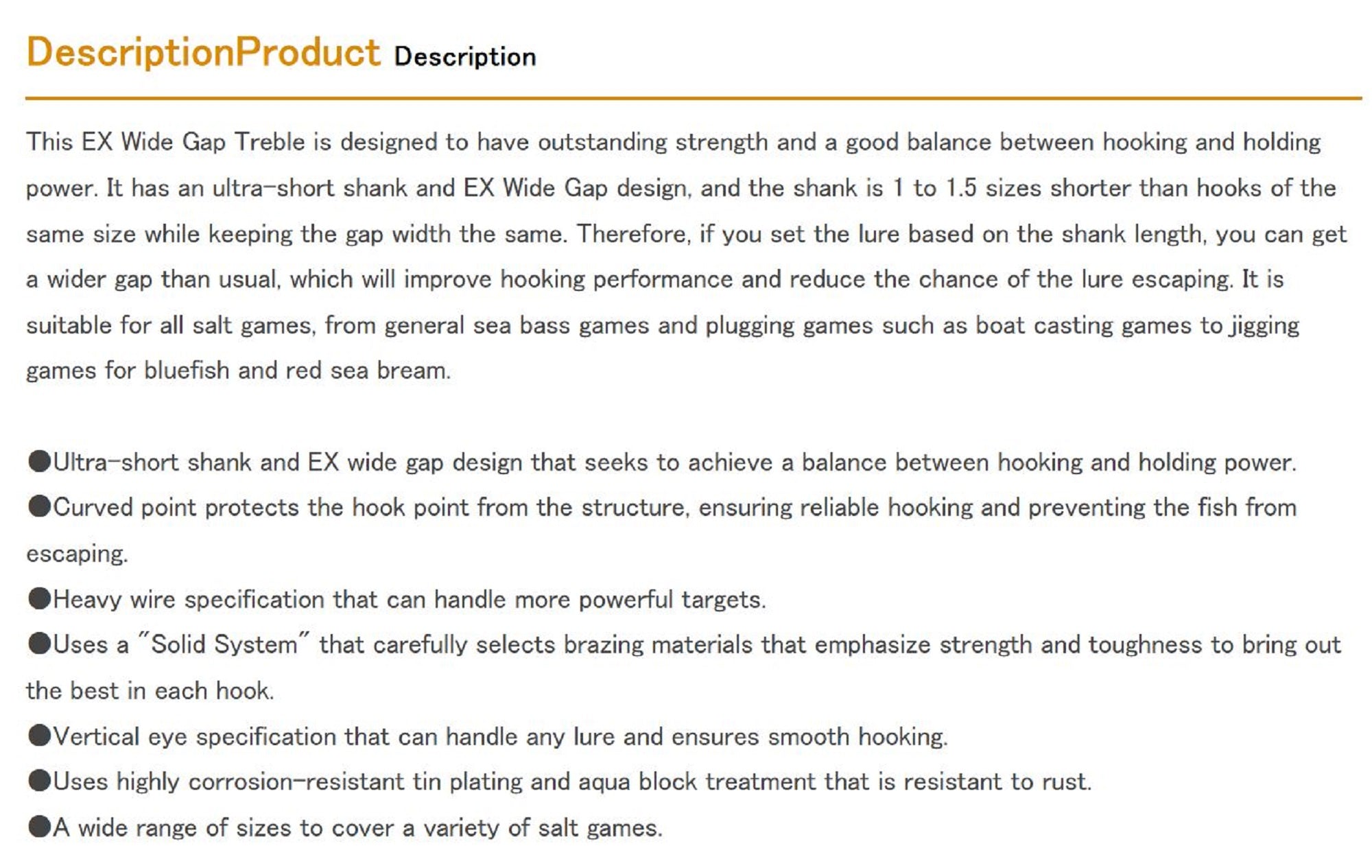Decoy Y-W77 Treble Hook Wide Gap Extra Strong Hooks Size 1/0 (7202)
