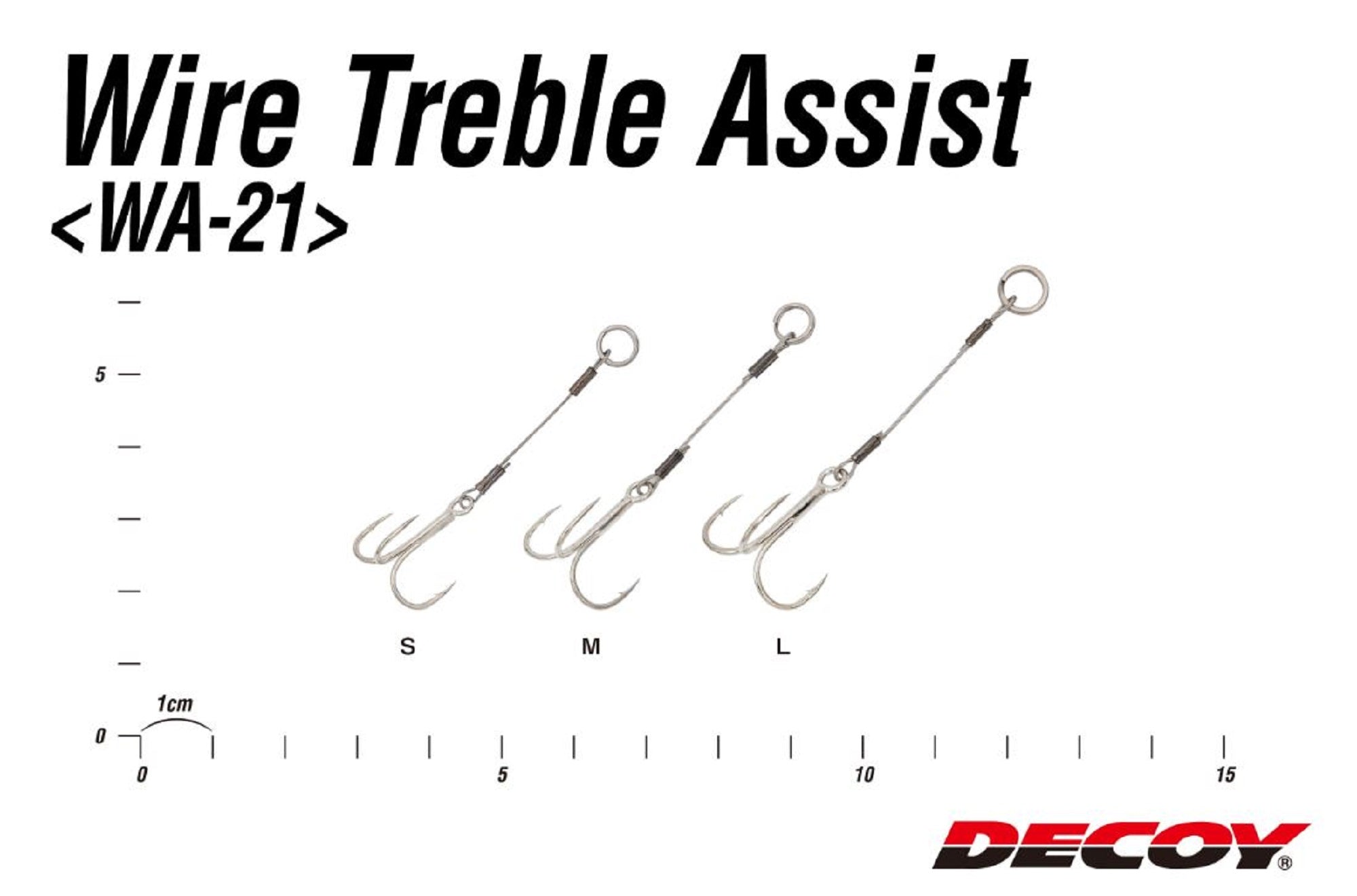 Decoy WA-21 Wire Treble Assist Hook Size M (6) (7363)
