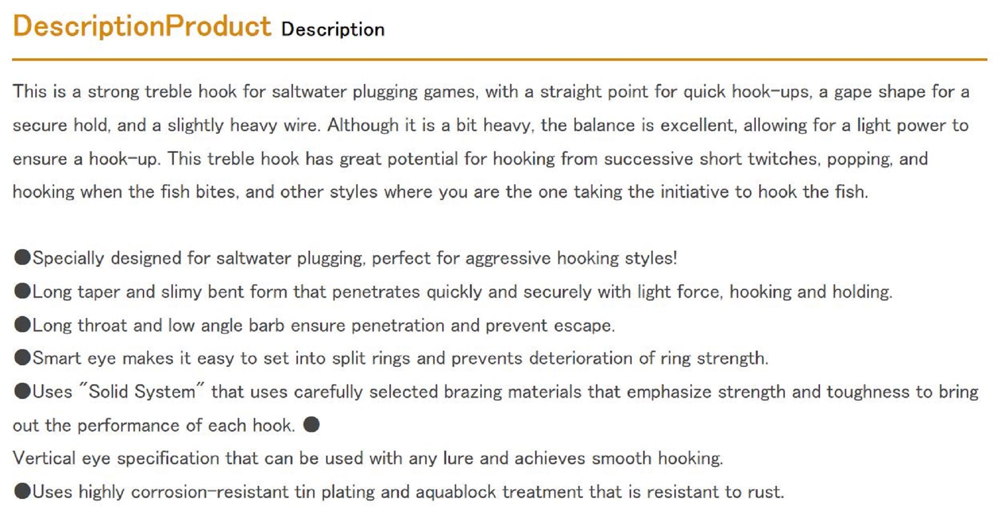 Decoy Y-S81 Treble Hook Heavy Duty Treble Hooks Size 6 (8247)