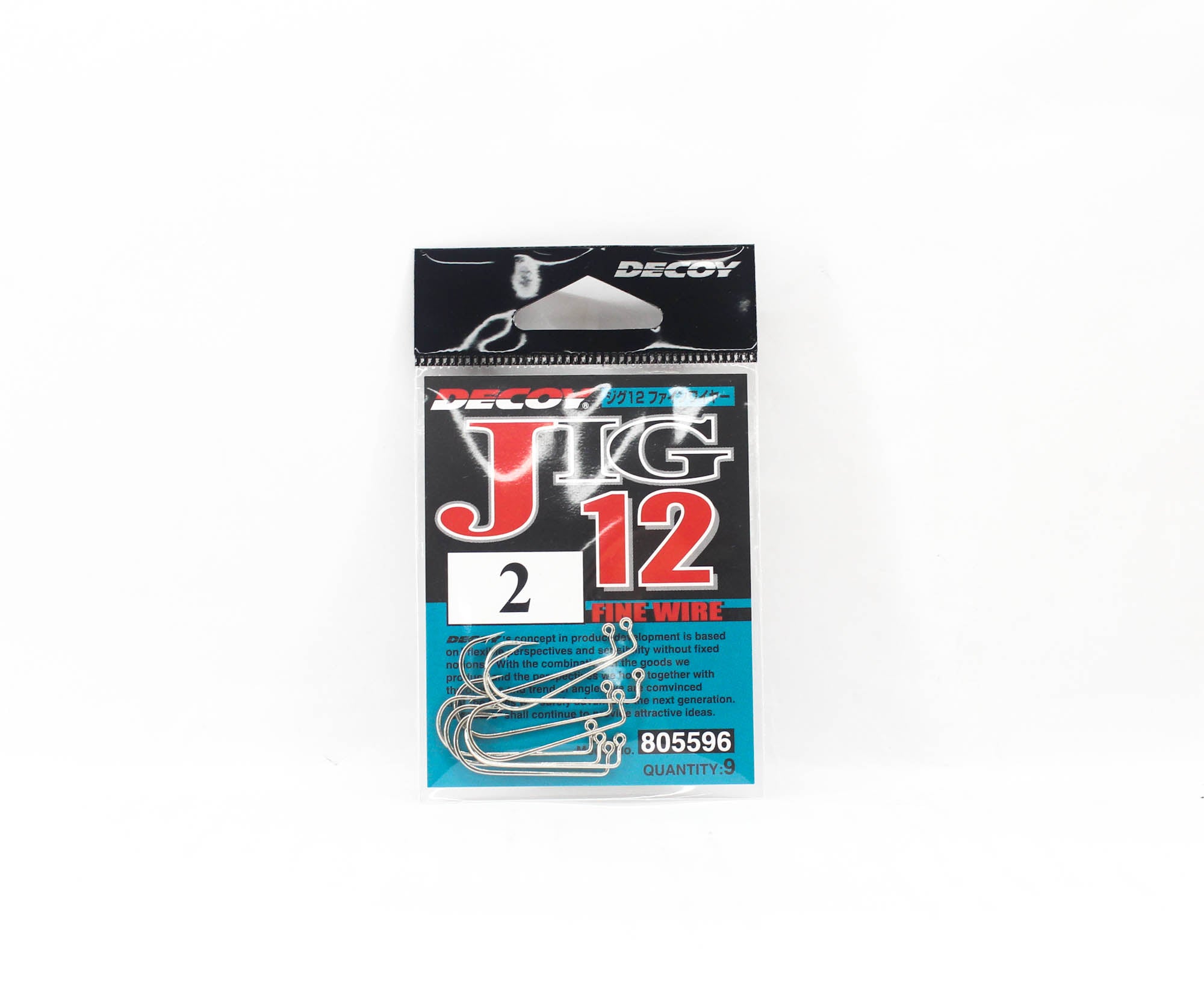 Decoy Jig-12 Fine Wire Jig Hooks Size 2 (5596)