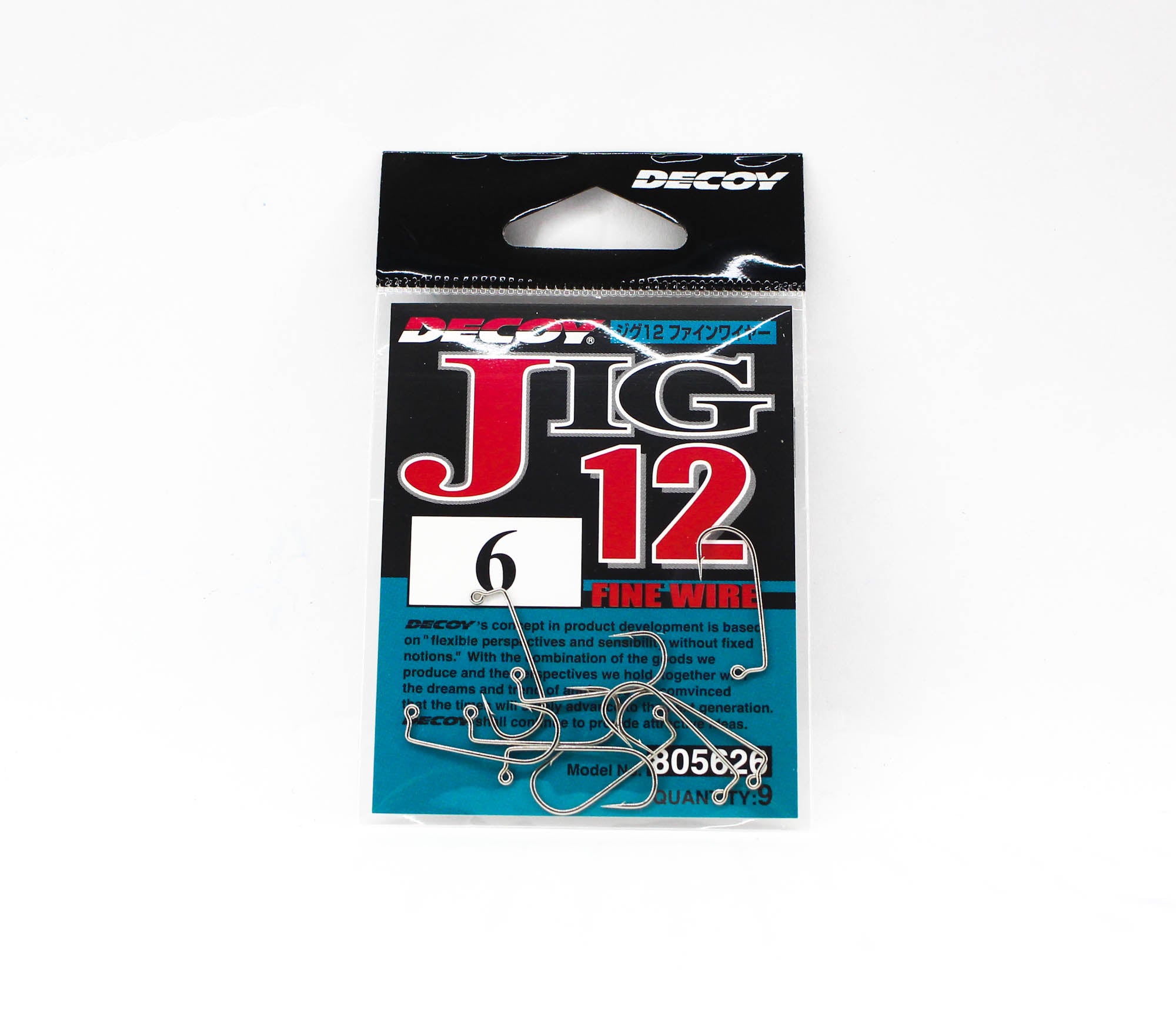 Decoy Jig-12 Fine Wire Jig Hooks Size 6 (5626)