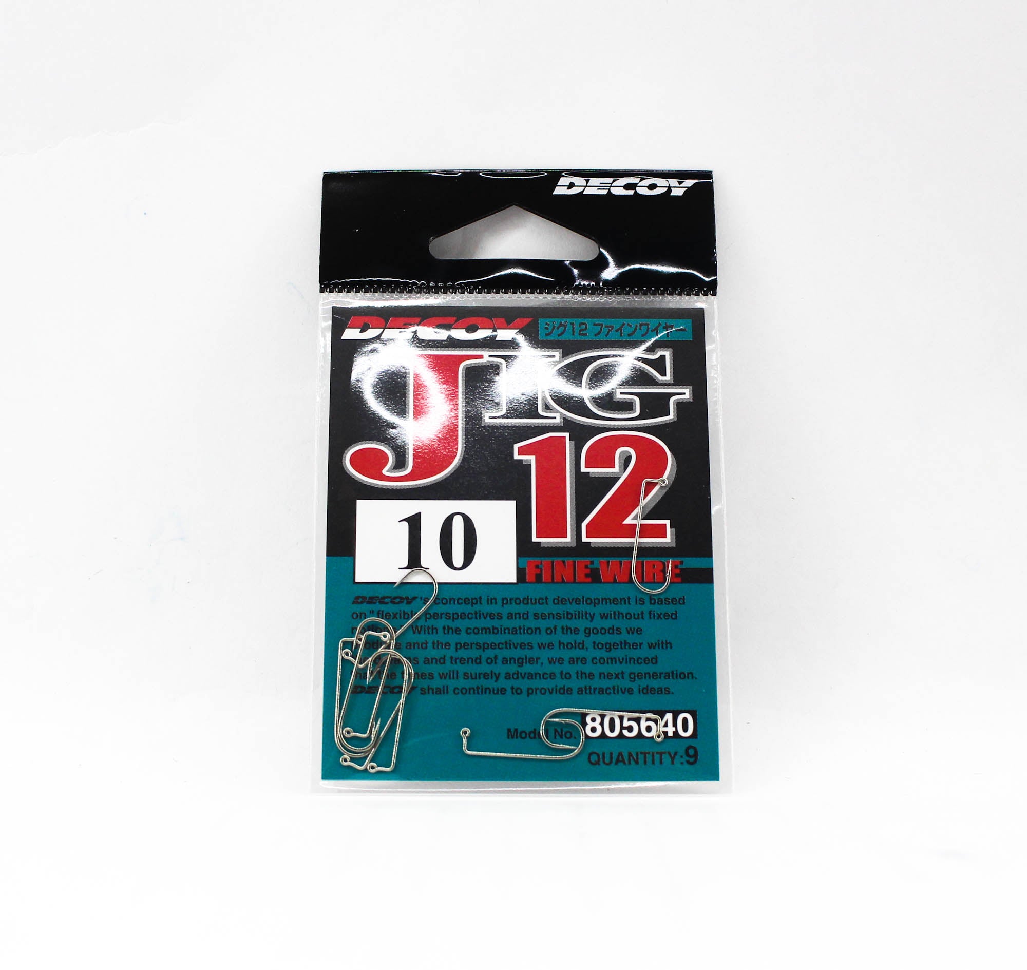 Decoy Jig-12 Fine Wire Jig Hooks Size 10 (5640)