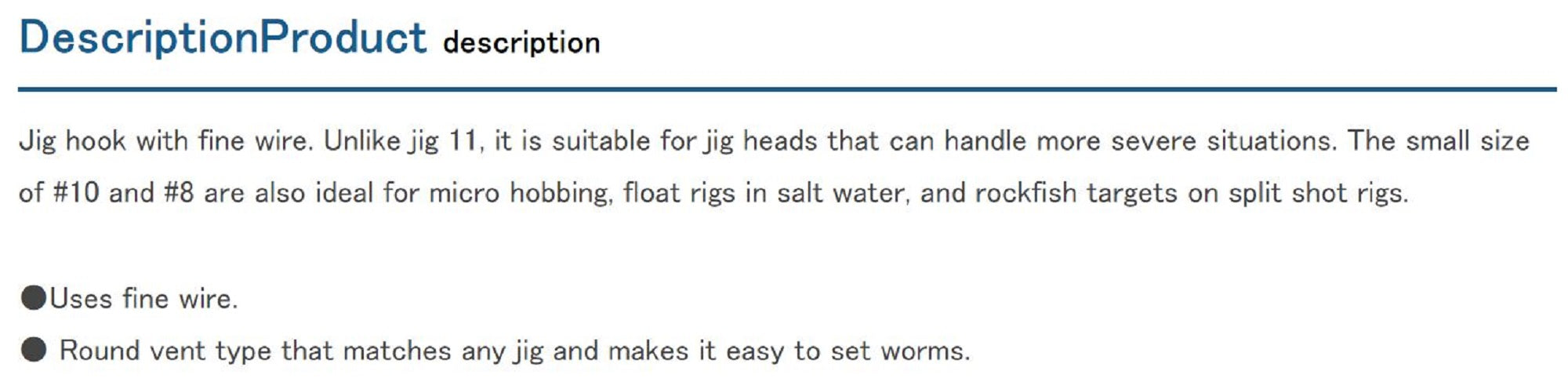 Decoy Jig-12 Fine Wire Jig Hooks Size 10 (5640)