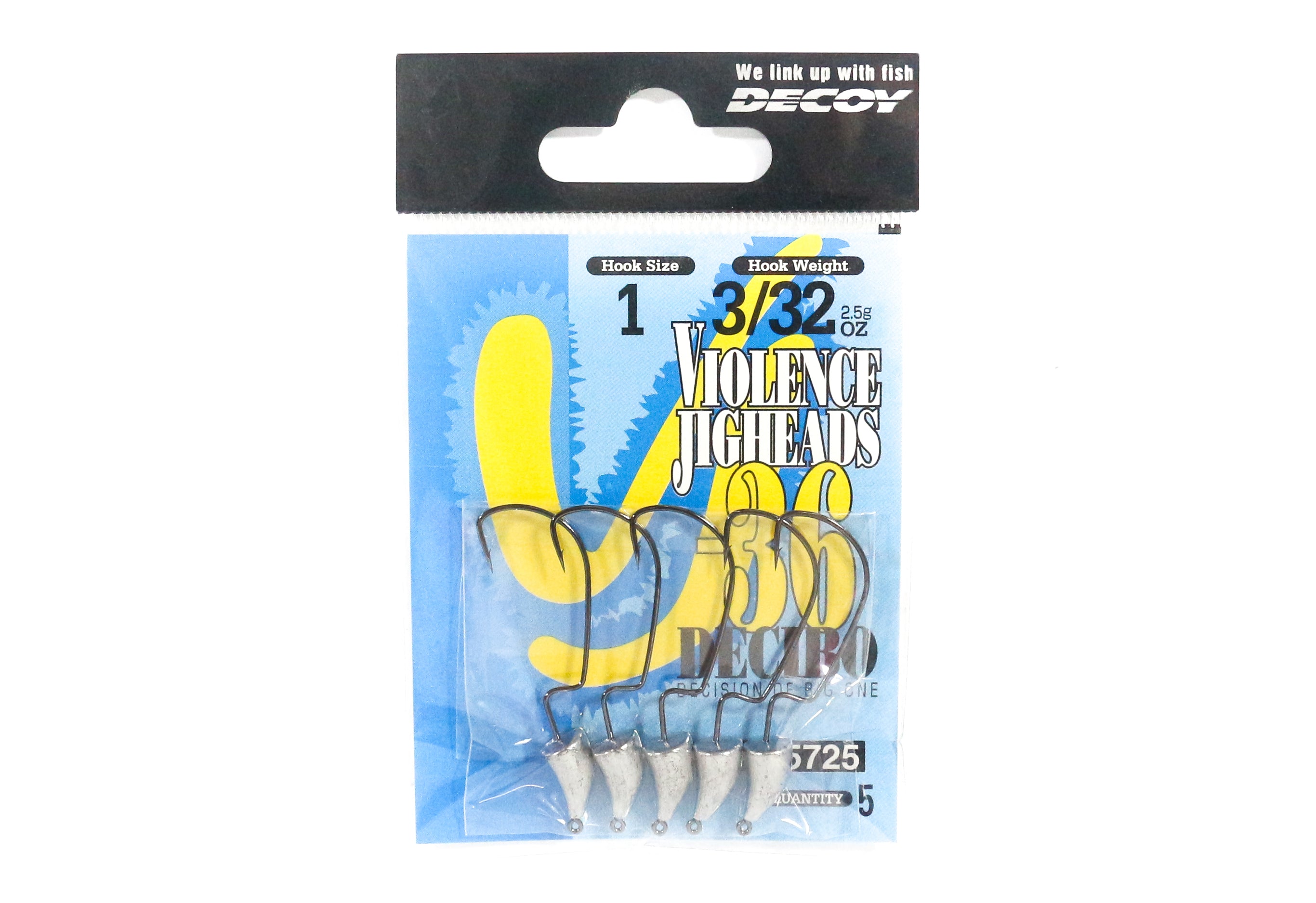 Decoy VJ-36 Jig Head Decibo Worm Hook Jig Head Size 1 , 3/32 oz (5725)