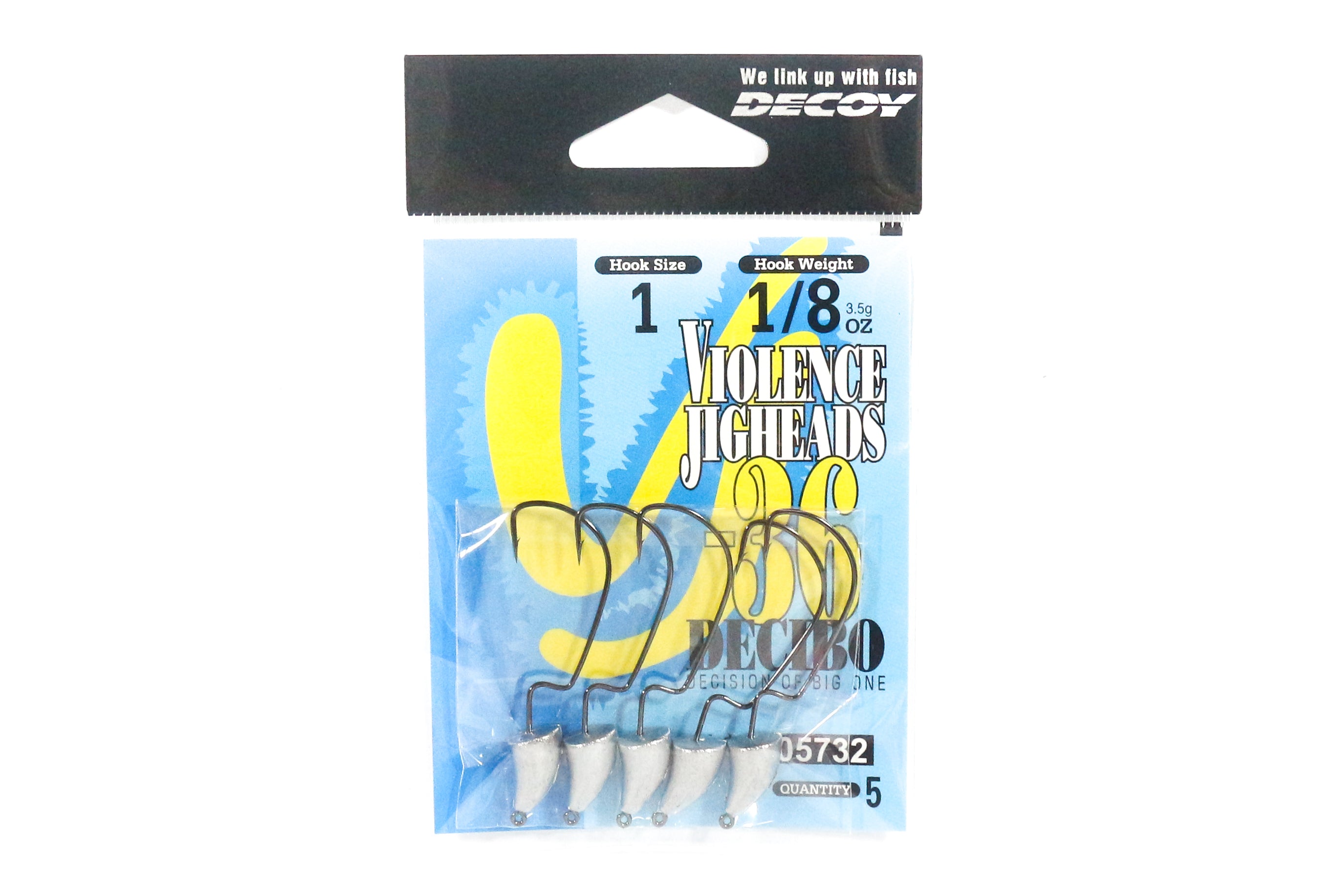 Decoy VJ-36 Jig Head Decibo Worm Hook Jig Head Size 1 , 1/8 oz (5732)