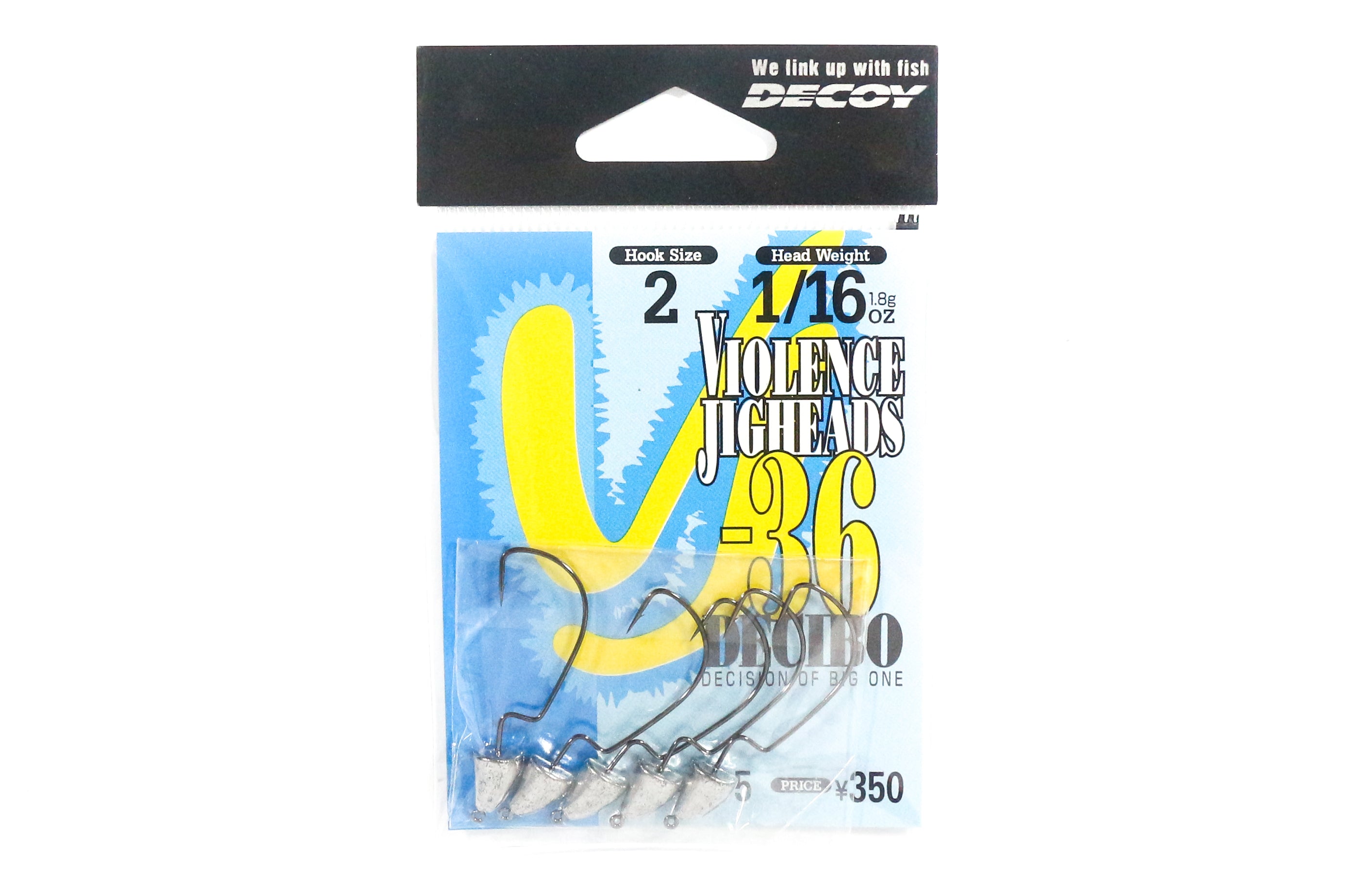 Decoy VJ-36 Jig Head Decibo Worm Hook Jig Head Size 2 , 1/16 oz (5756)
