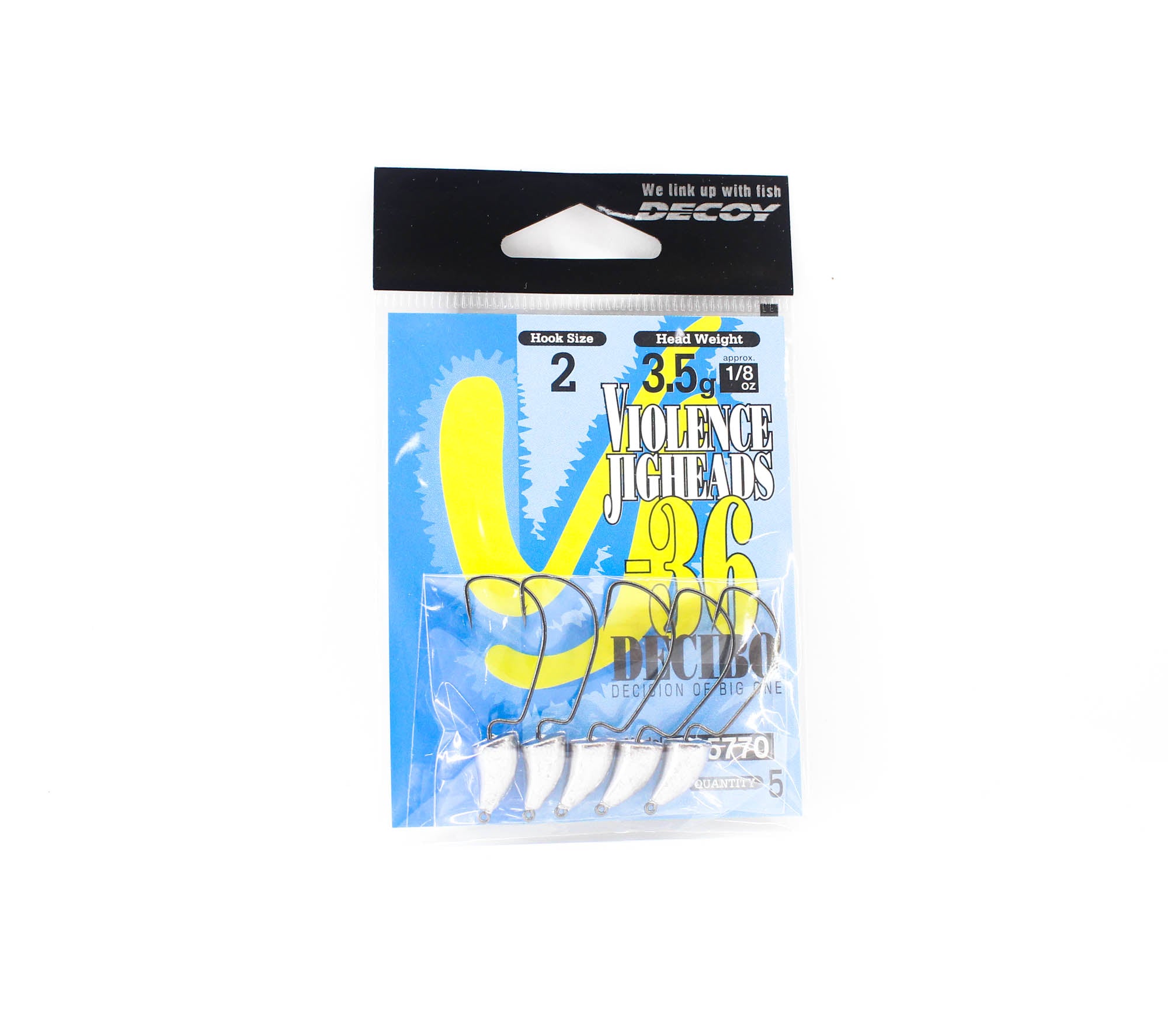 Decoy VJ-36 Jig Head Decibo Worm Hook Jig Head Size 2 , 1/8 oz (5770)