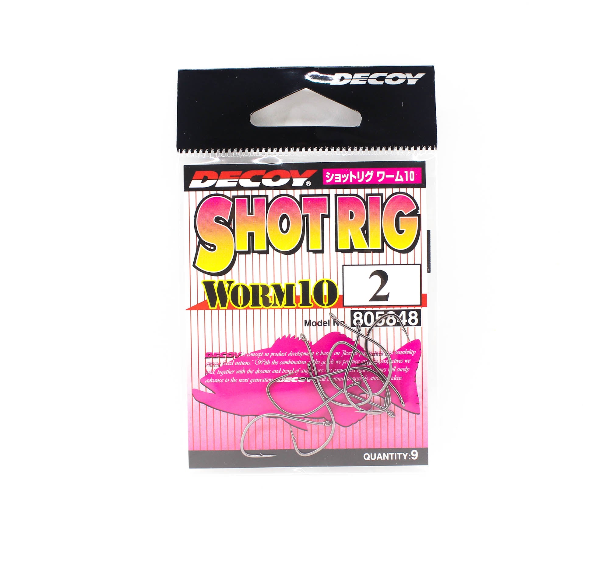 Decoy Worm 10 Shot Rig Worm Hook for Wacky Style Size 2 (5848)