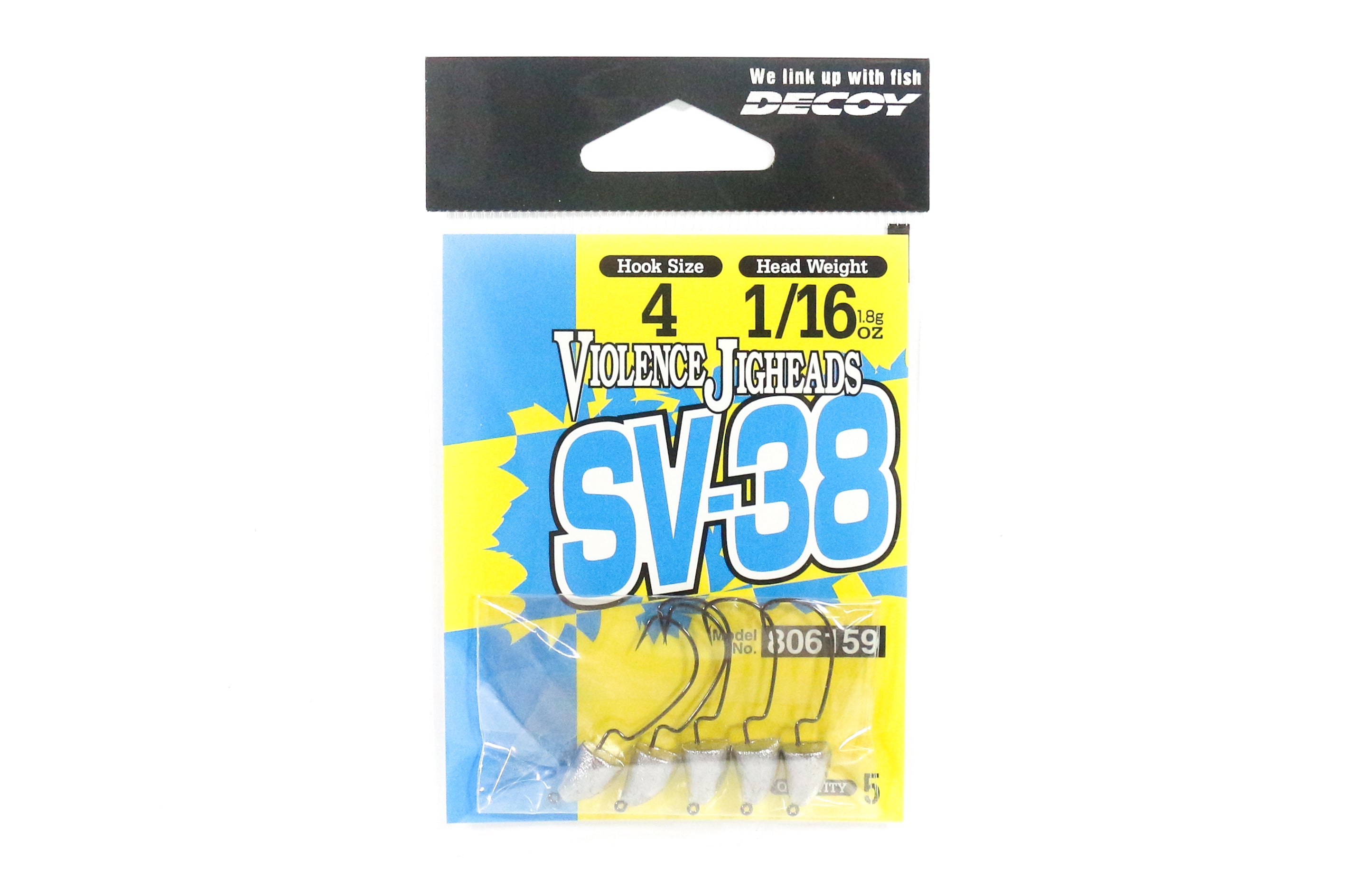 Decoy SV-38 Jig Head Darting Violence Hook Size 4 , 1/16 oz (6159)