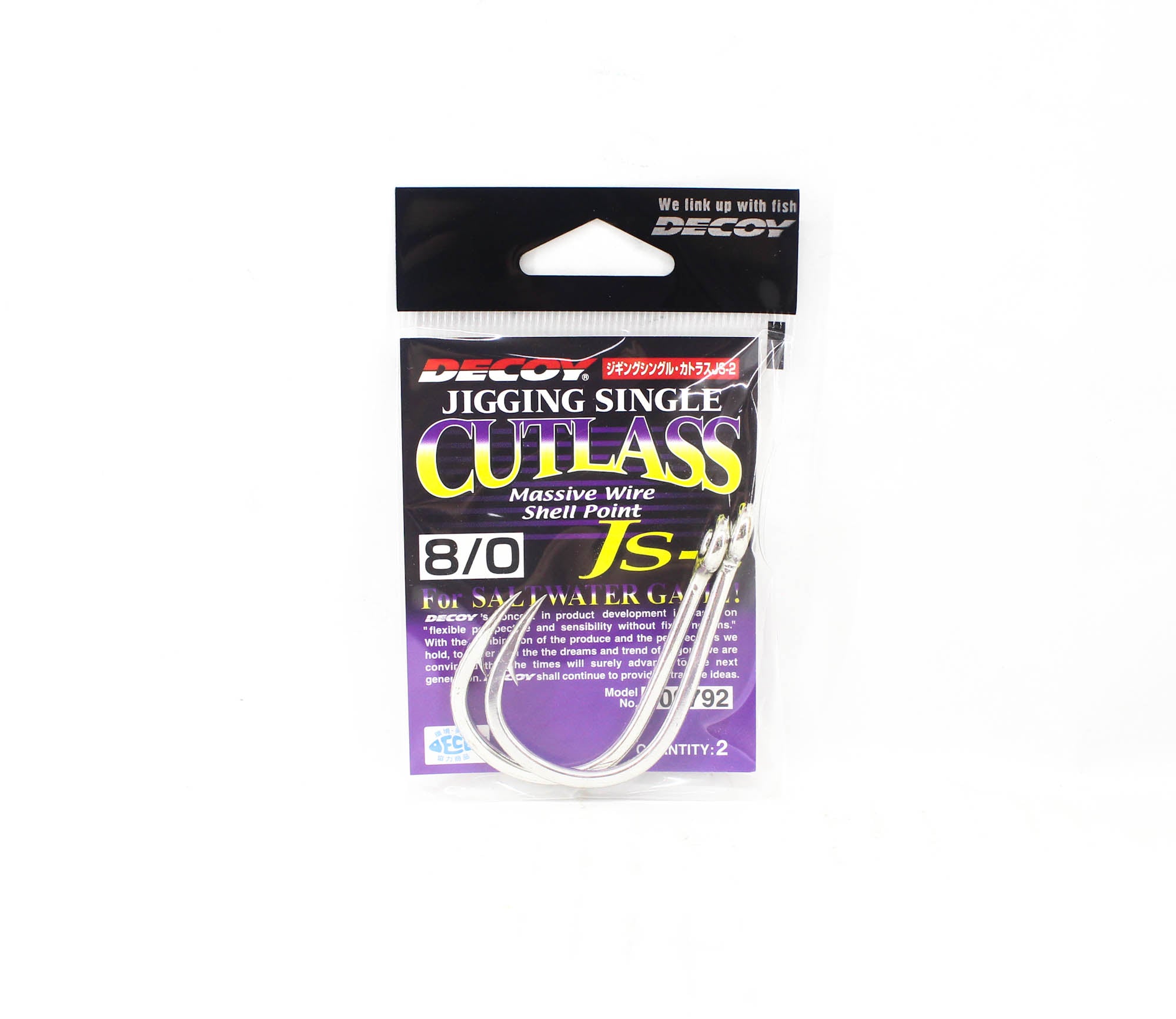 Decoy JS-2 Jigging Single Cutlass Size 8/0 (9792)