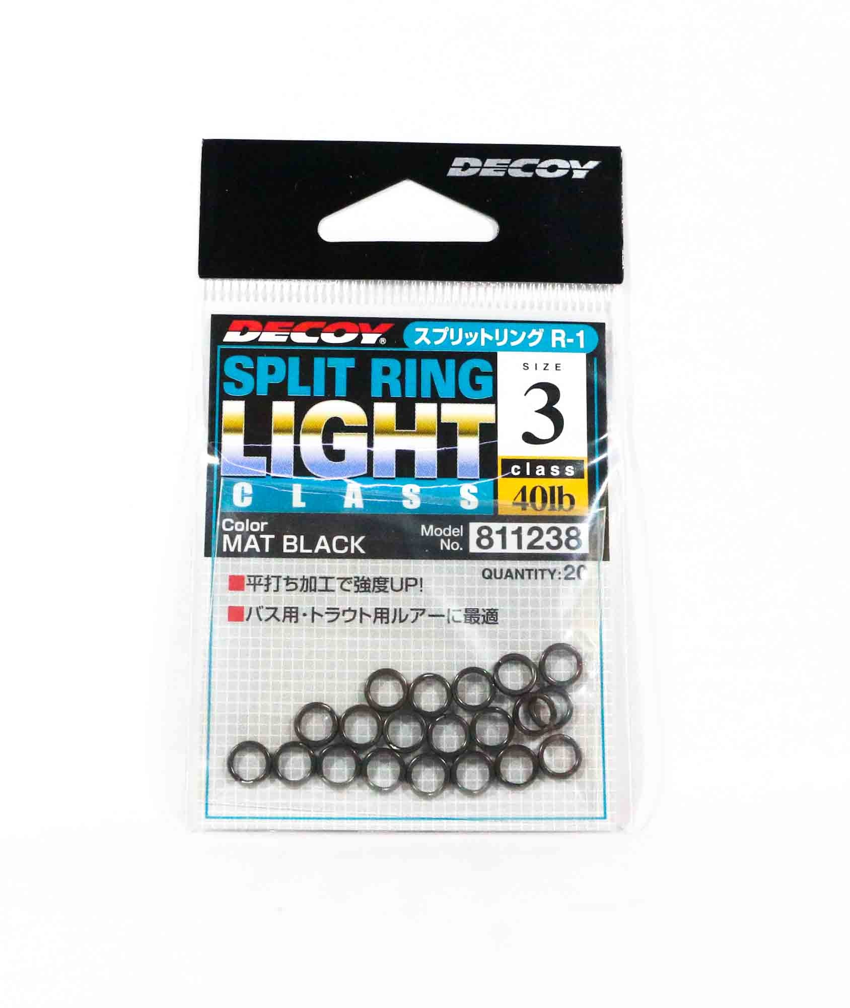 Decoy R-1 Split Rings Light Class Black Size 3 (1238)