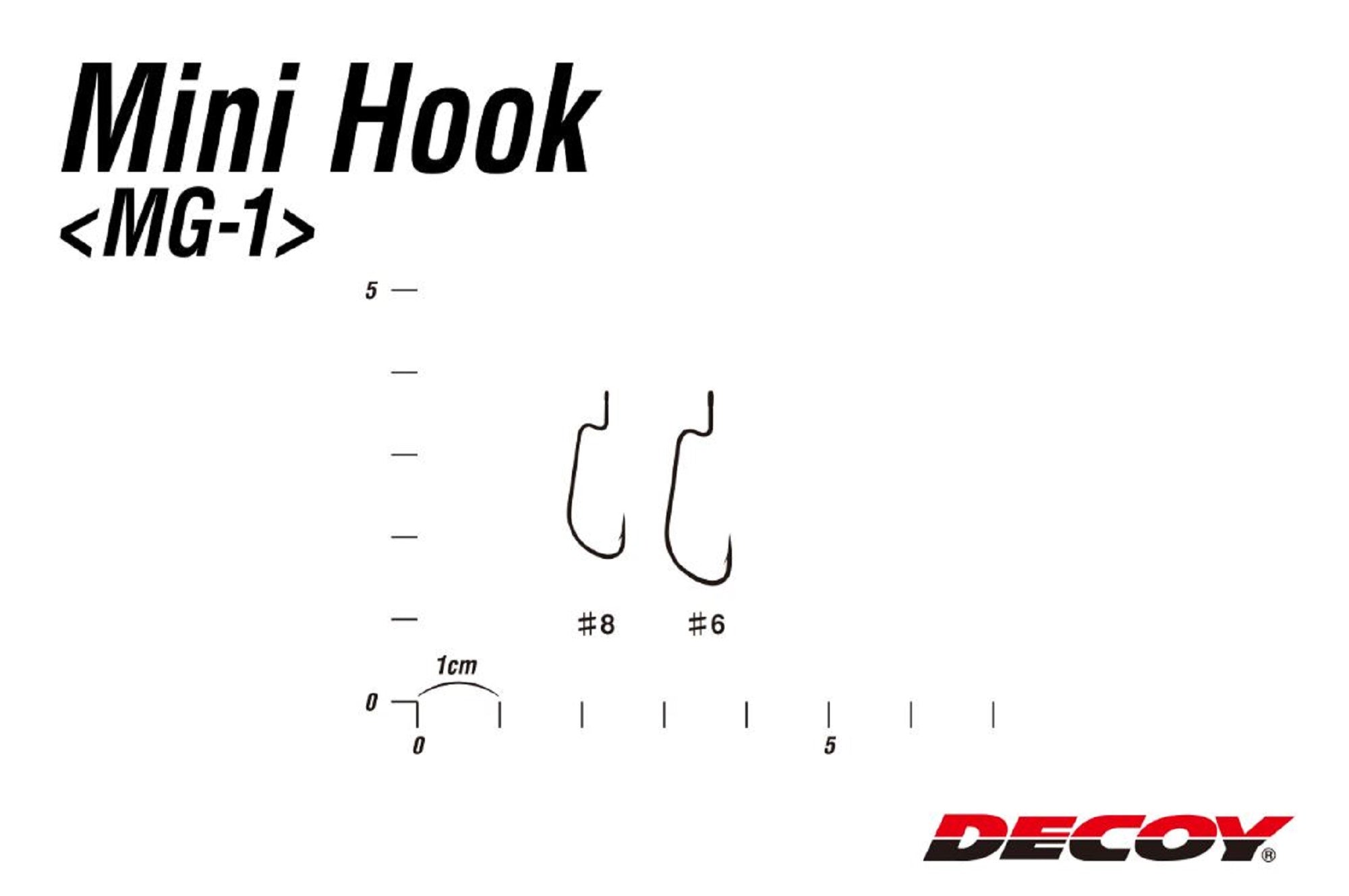 Decoy MG-1 Mini Worm Hook Rock Fish Game Size 6 (1764)