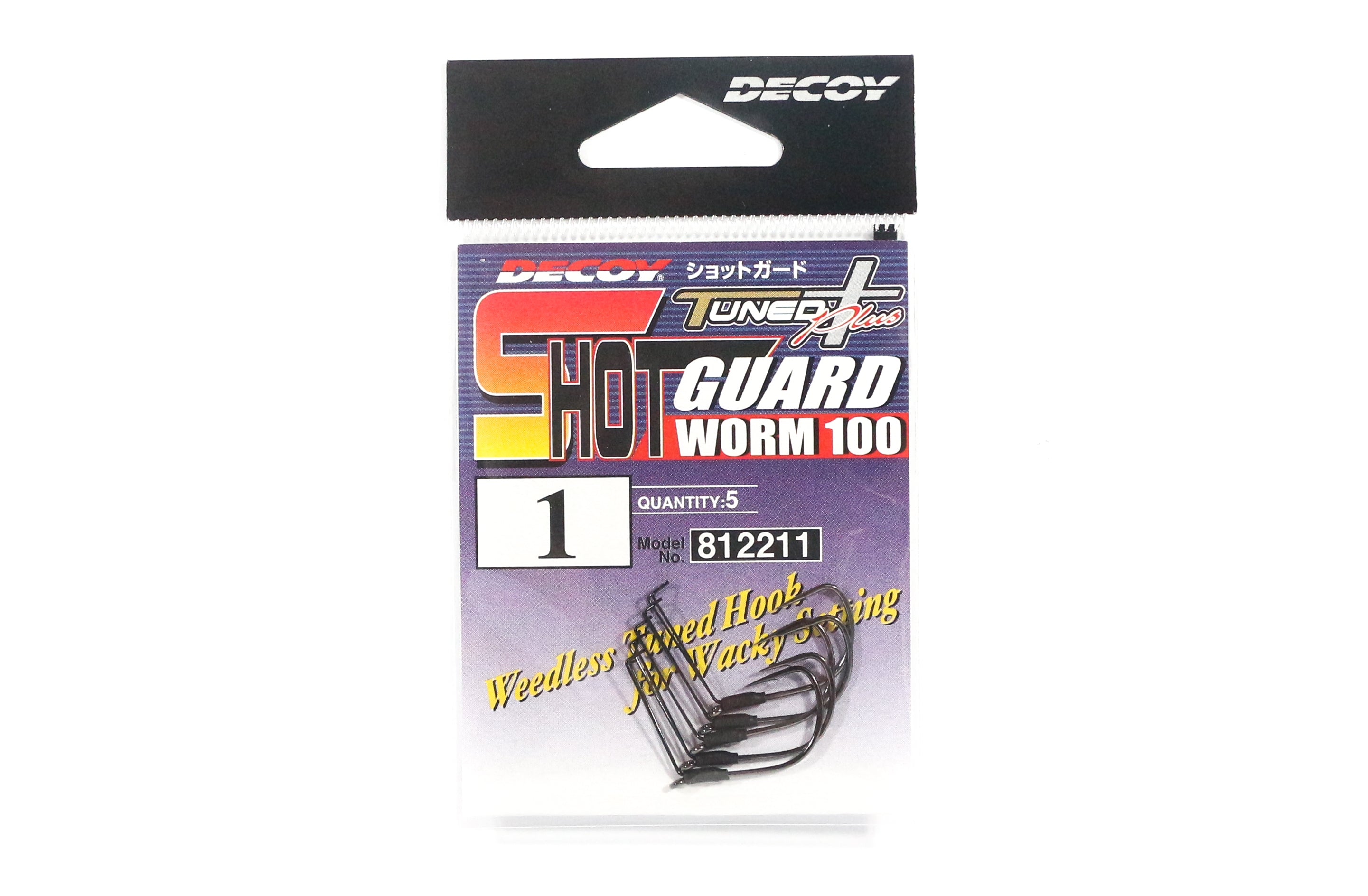 Decoy Worm 100 Shot Guard Weedless Worm Hook for Wacky Style Size 1 (2211)