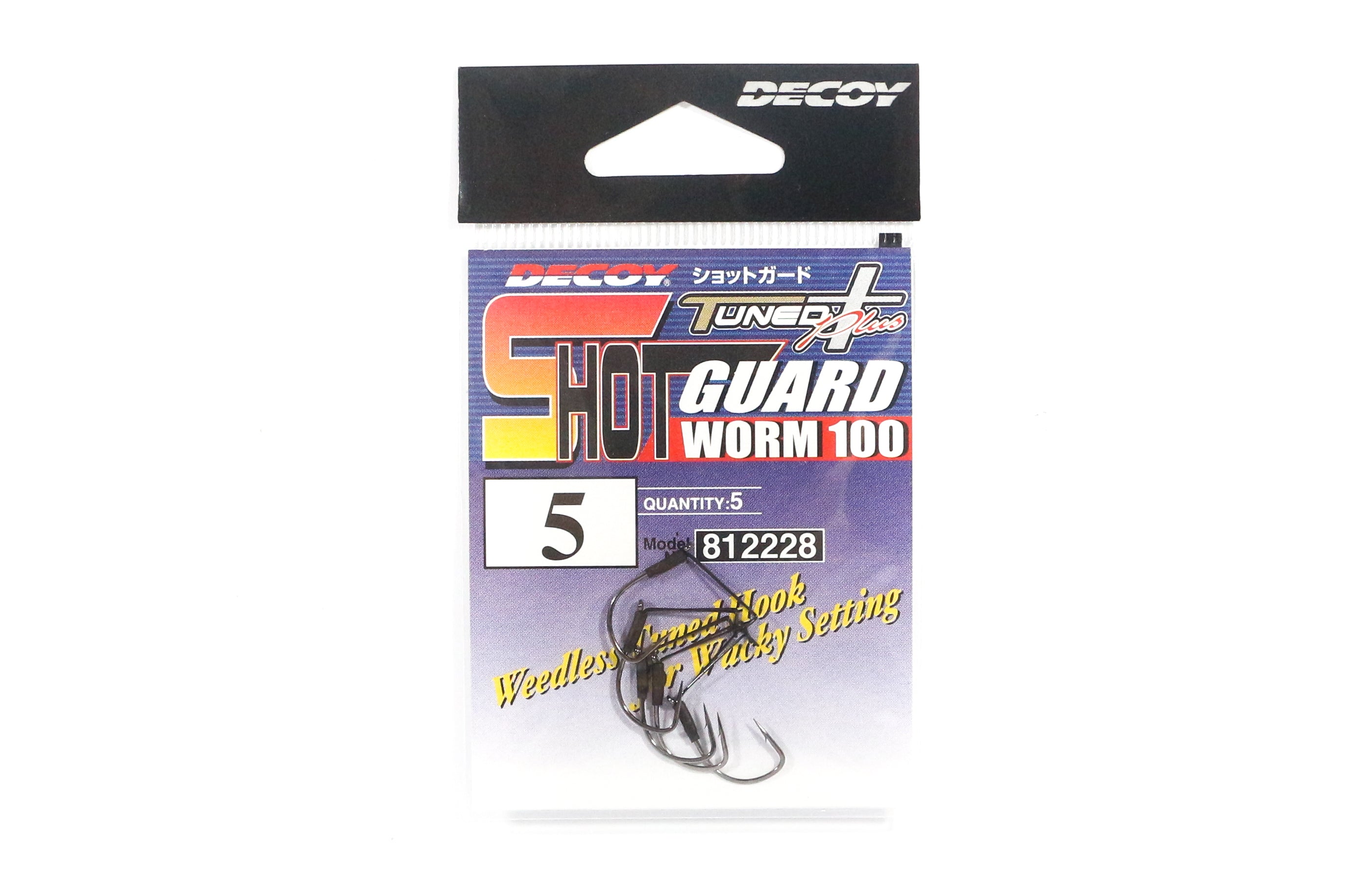 Decoy Worm 100 Shot Guard Weedless Worm Hook for Wacky Style Size 5 (2228)