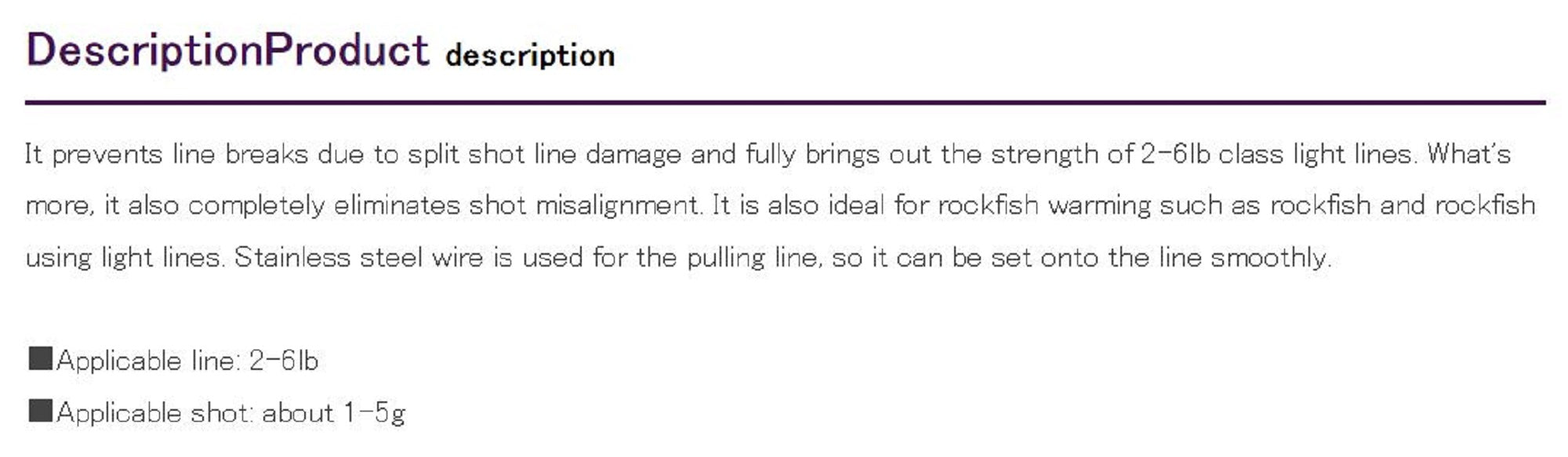 Decoy L-2 Shot Lock for Line Size M (2310)