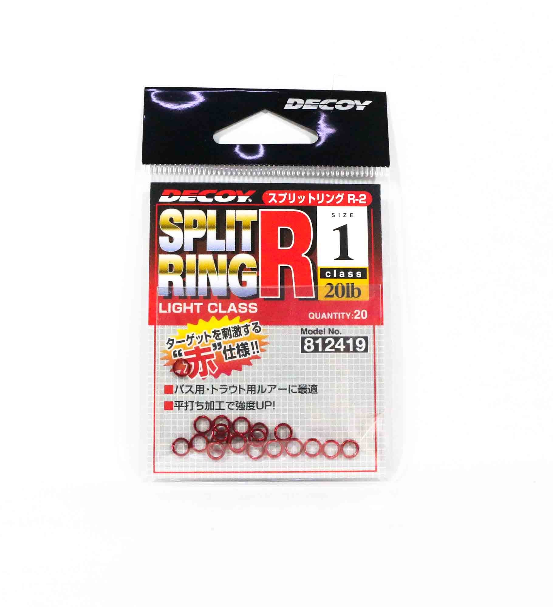 Decoy R-2 Split Rings Light Class Red Size 1 (2419)
