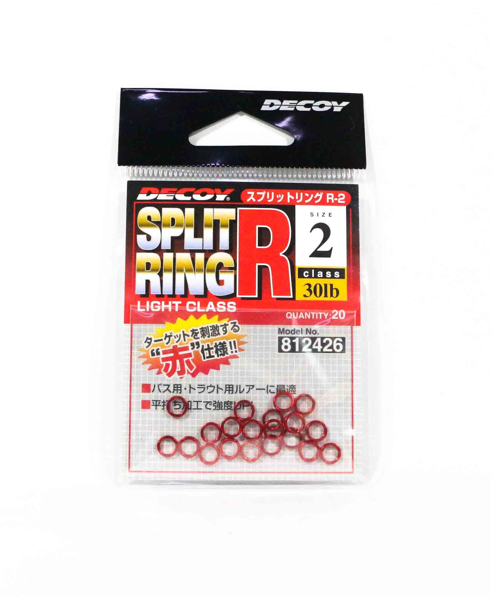 Decoy R-2 Split Rings Light Class Red Size 2 (2426)