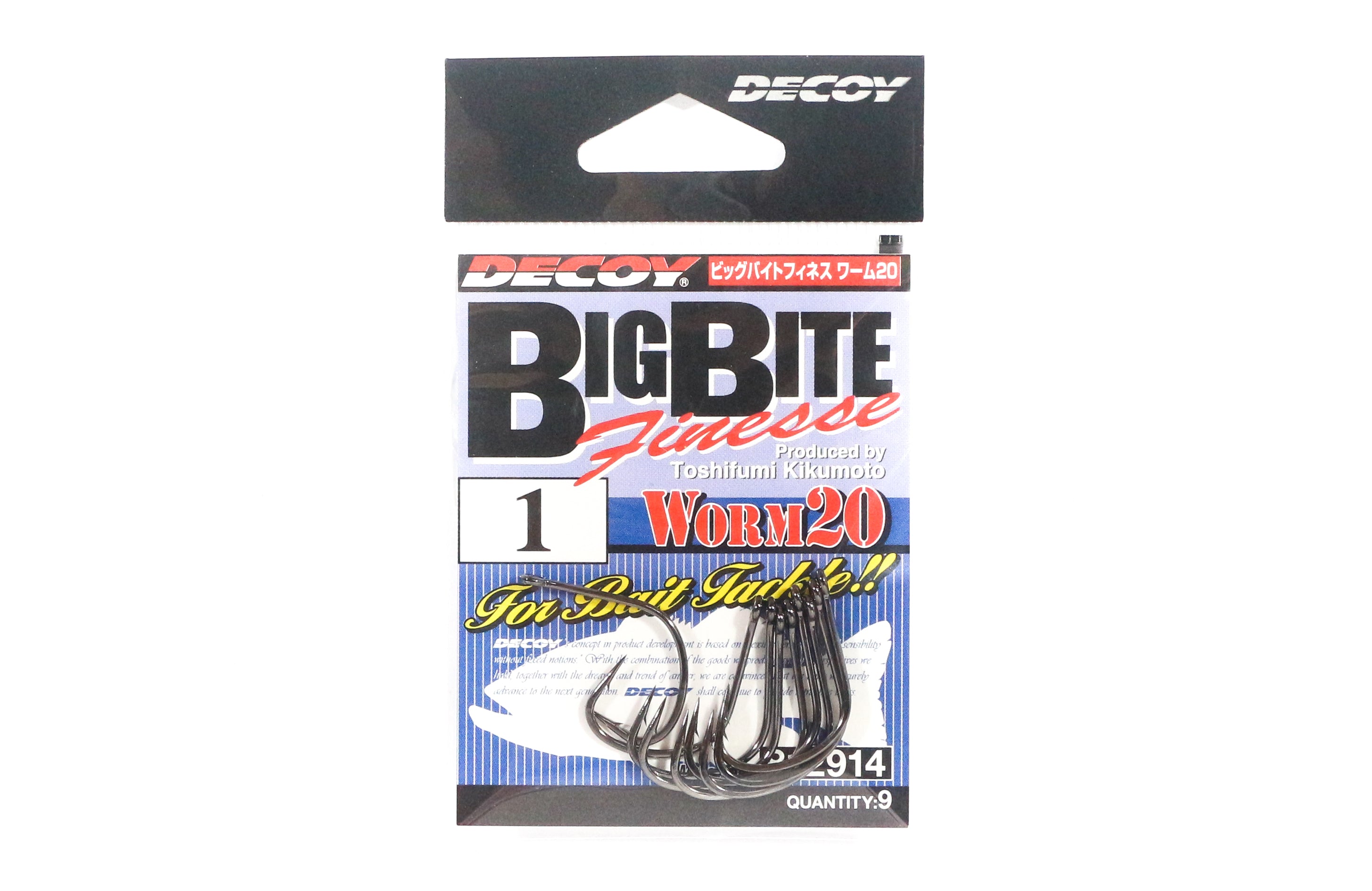 Decoy Worm 20 Big Bite Finesse Wide Gap Hooks Size 1 (2914)