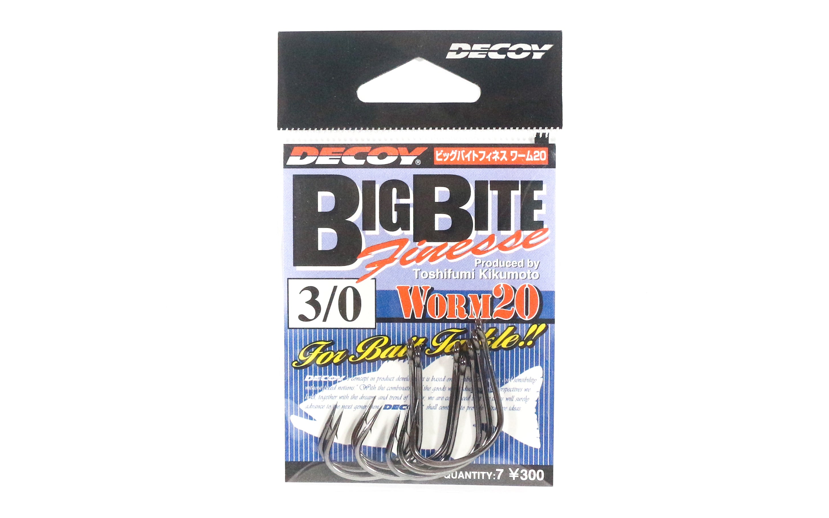Decoy Worm 20 Big Bite Finesse Wide Gap Hooks Size 3/0 (2945)
