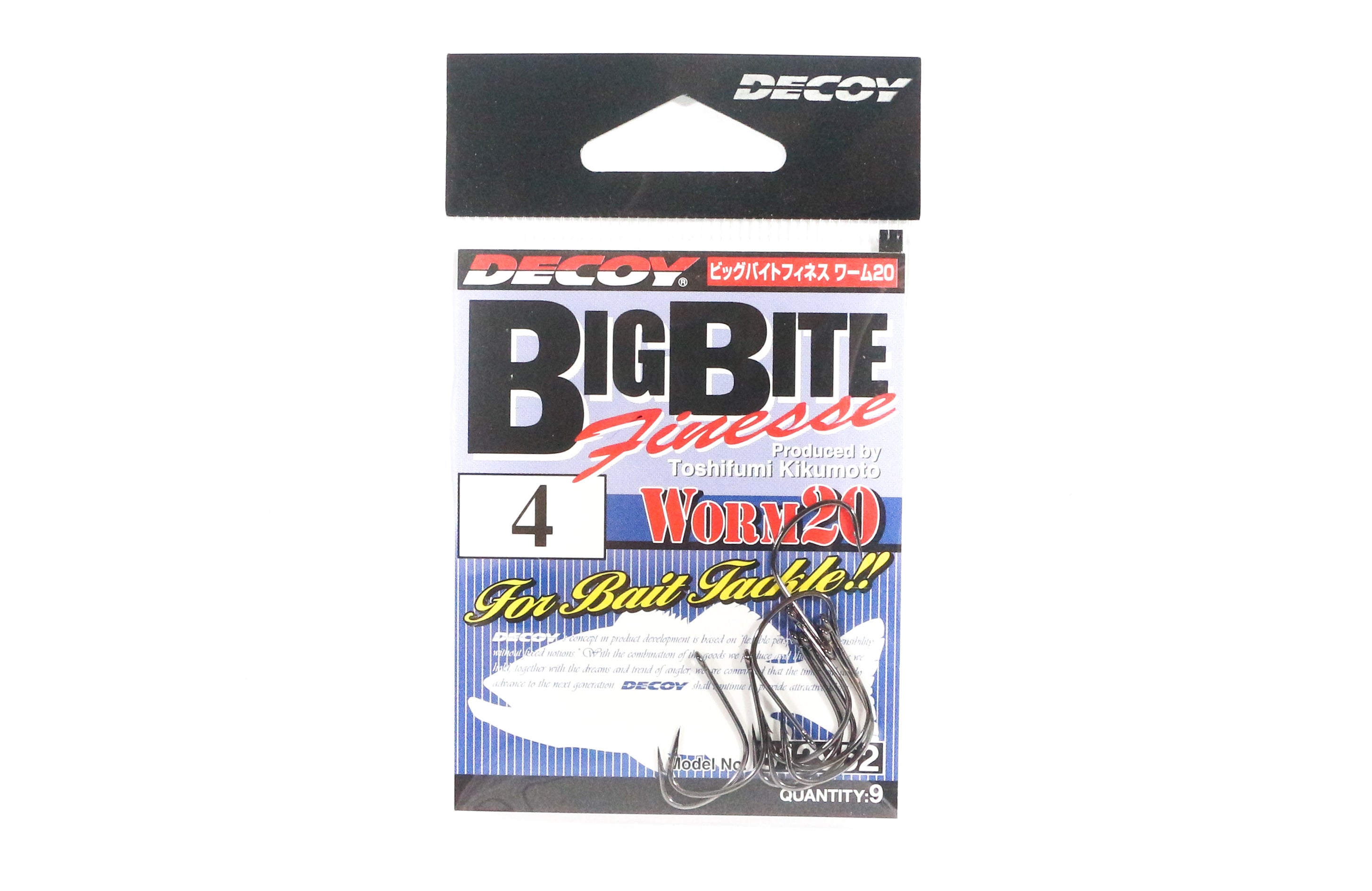 Decoy Worm 20 Big Bite Finesse Wide Gap Hooks Size 4 (2952)