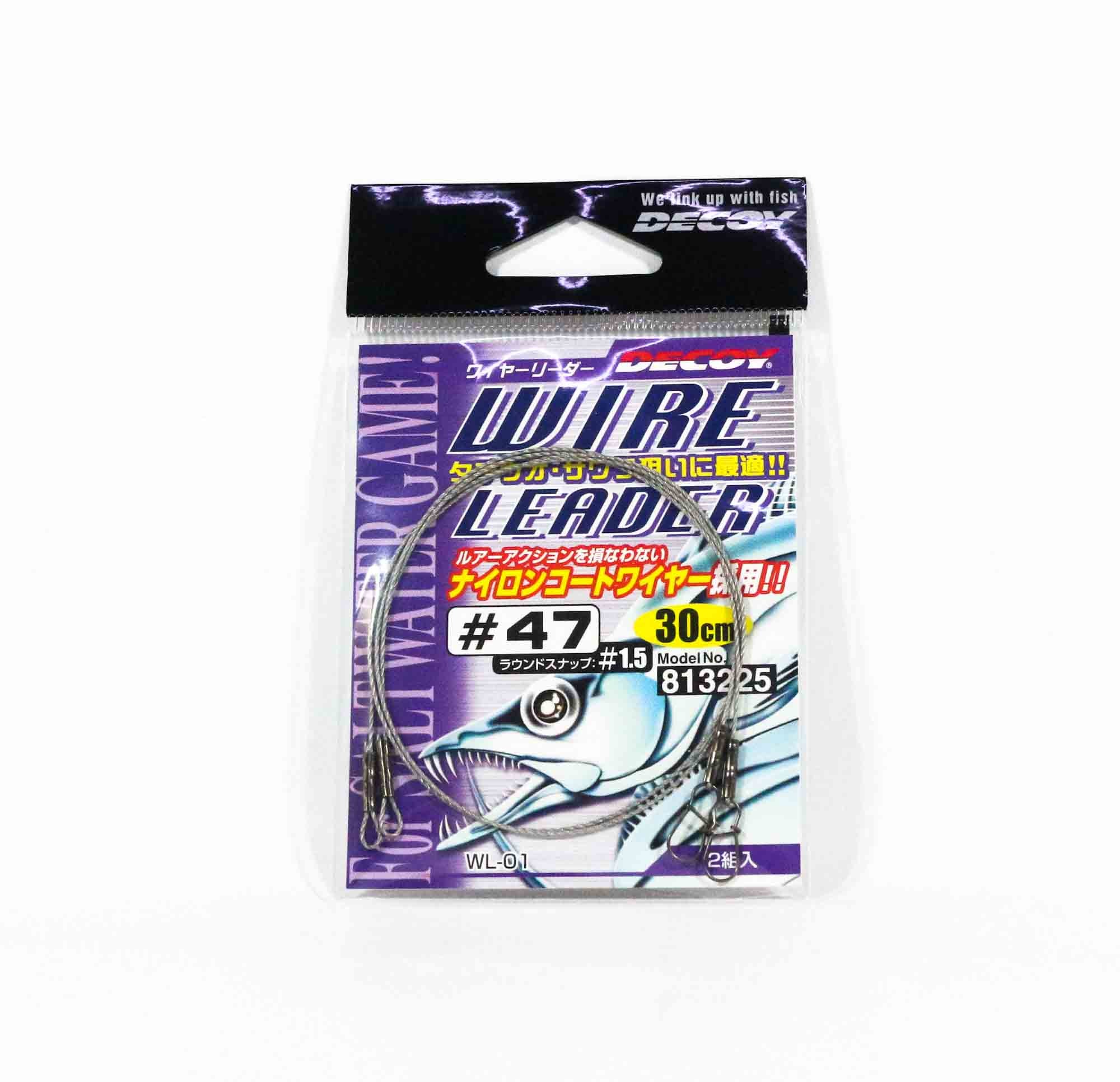 Decoy WL-01 47-30 cm Nylon Coated Wire Leader Size 1.5 Snap (3225)