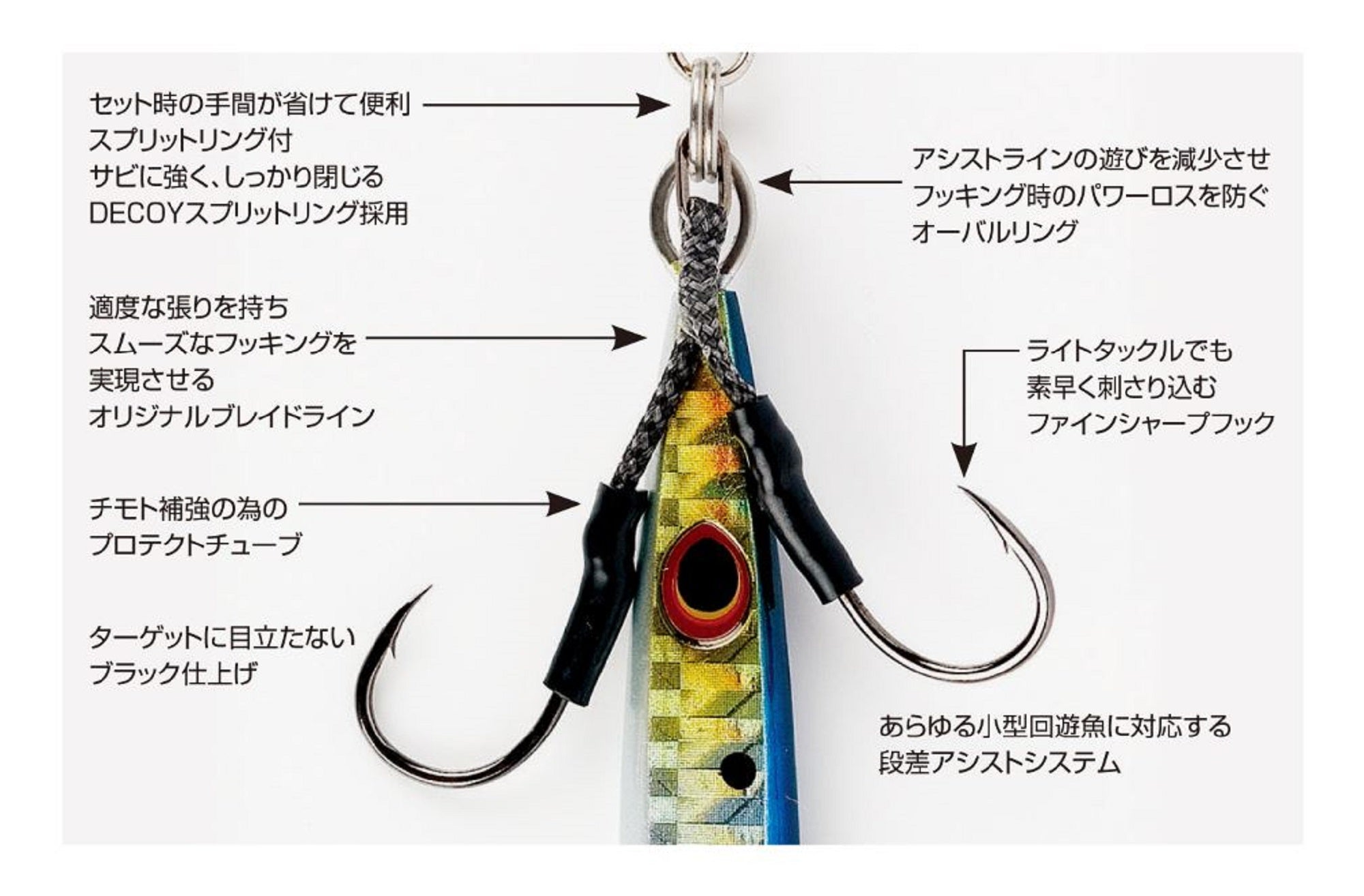 Decoy DJ-90 Light Assist Rigged Hooks Size 1/0 (3287)