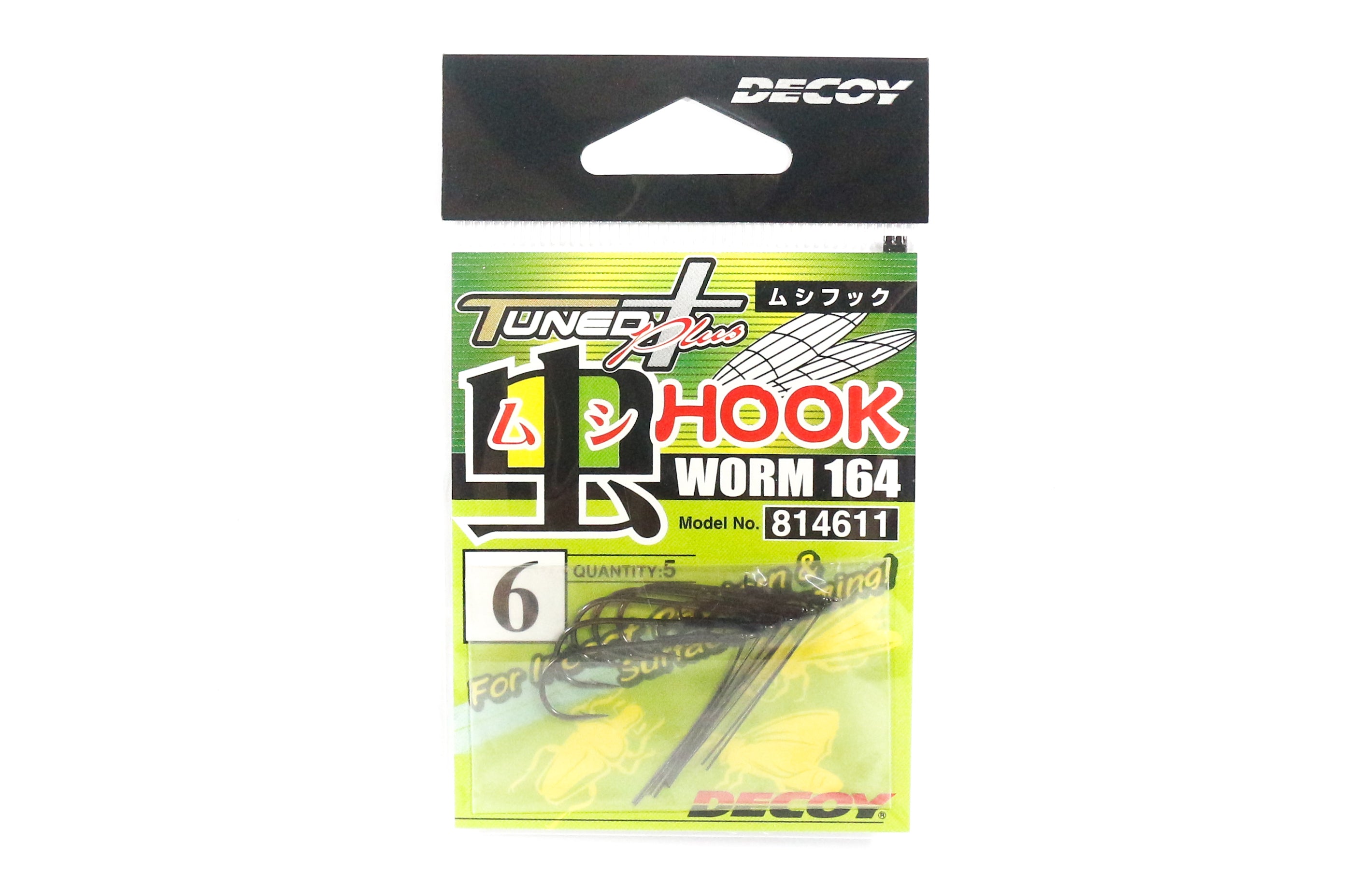 Decoy Worm 164 Insect and Surface Worm Hooks Size 6 (4611)