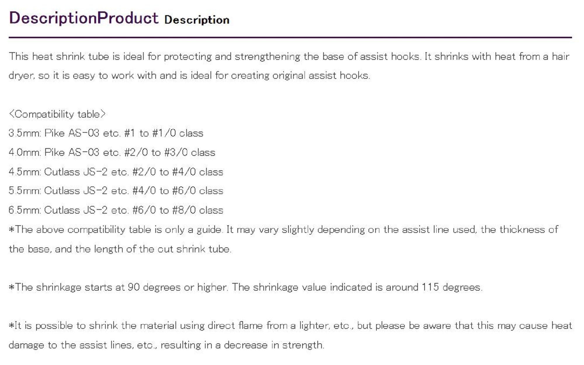 Decoy T-3 Heat Shrink Tube Red Size 6.5 mm (5168)
