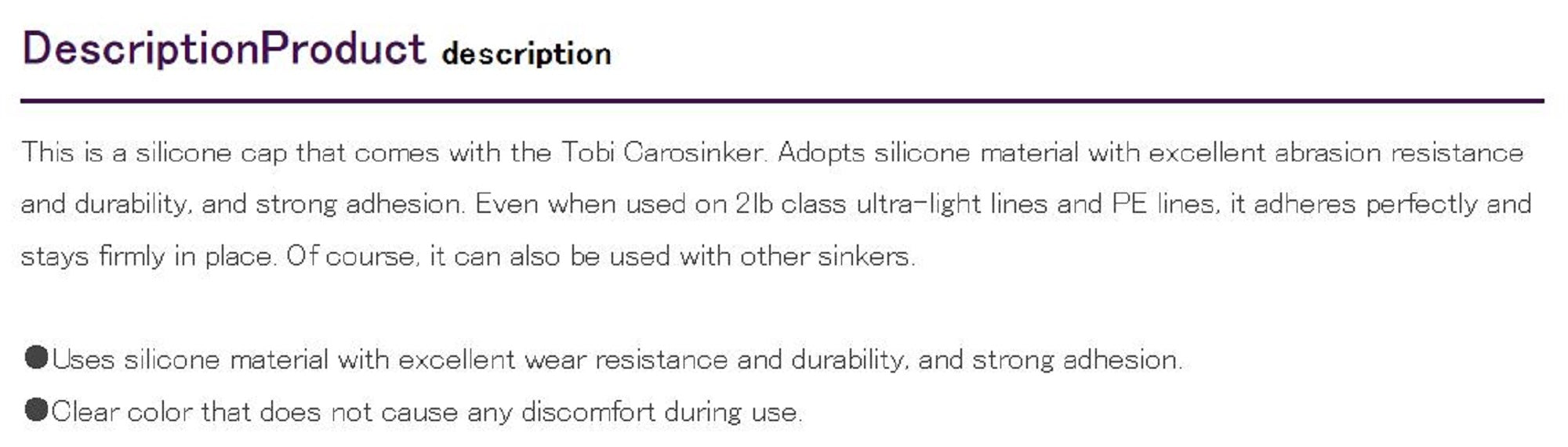 Decoy L-9 Sinker Cap Clear (5519)