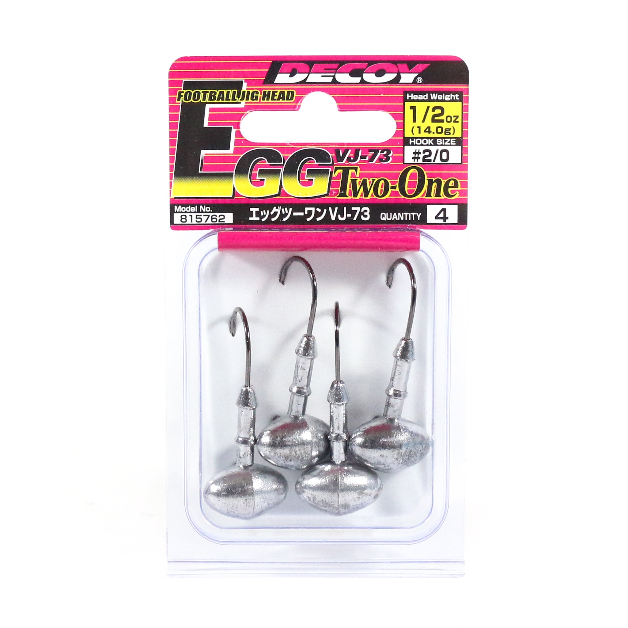 Decoy VJ-73 Jig Head Egg Two-One Hook Size 2/0 , 14 grams (5762)