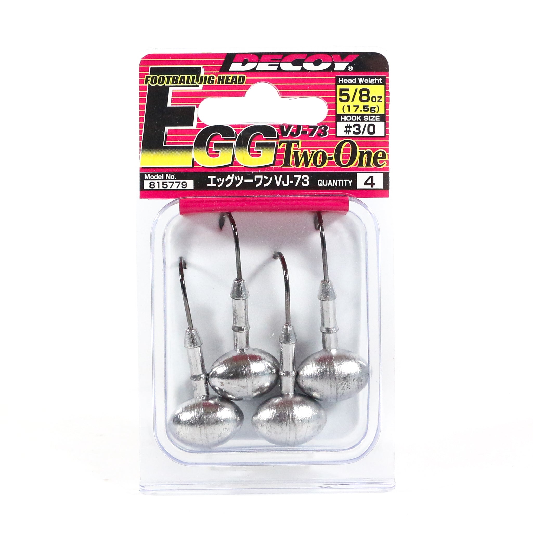 Decoy VJ-73 Jig Head Egg Two-One Hook Size 3/0 , 17.5 grams (5779)