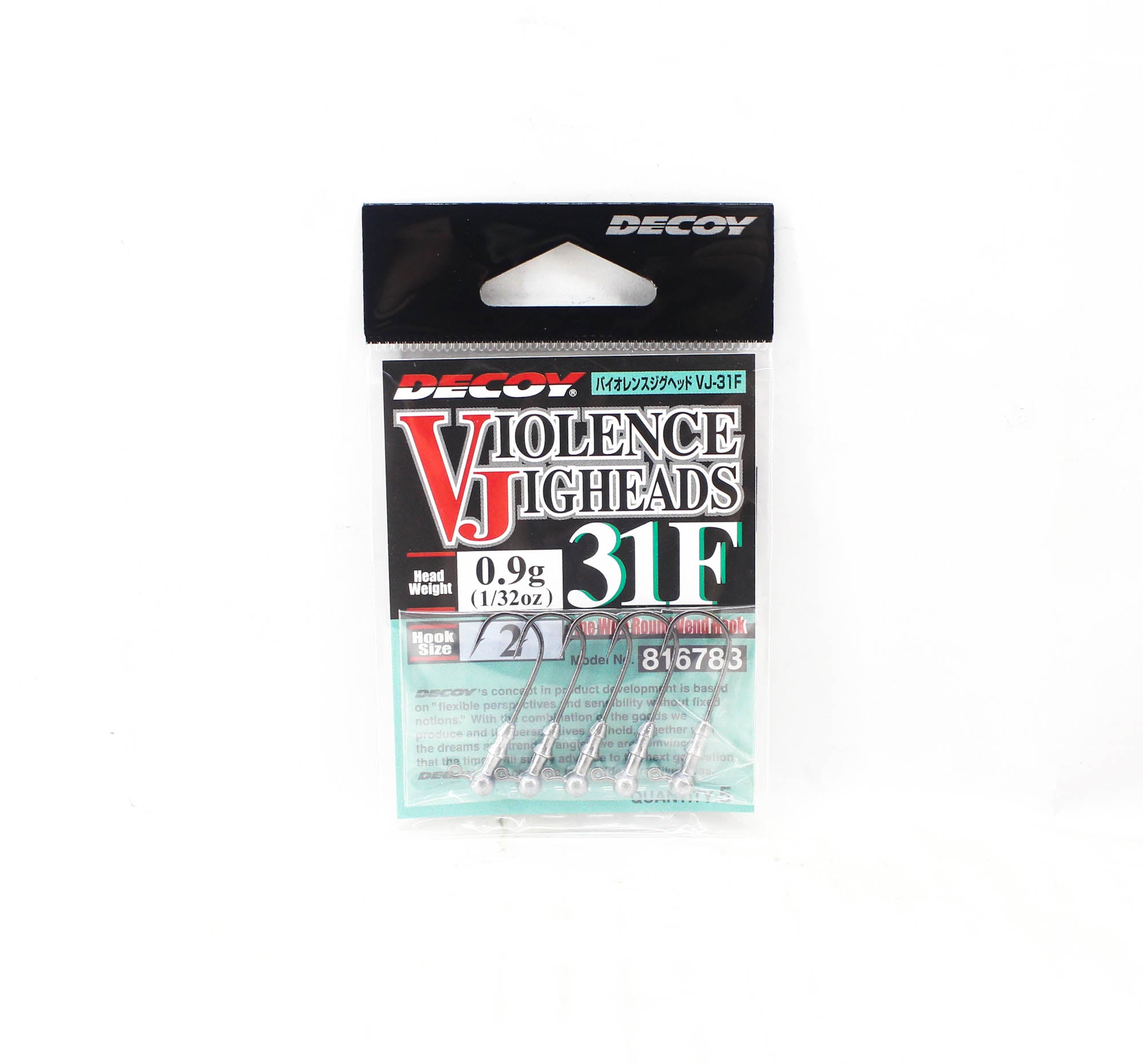 Decoy VJ-31F Jig Head Violence Ball Hook Size 2 , 1/32 oz (6783)