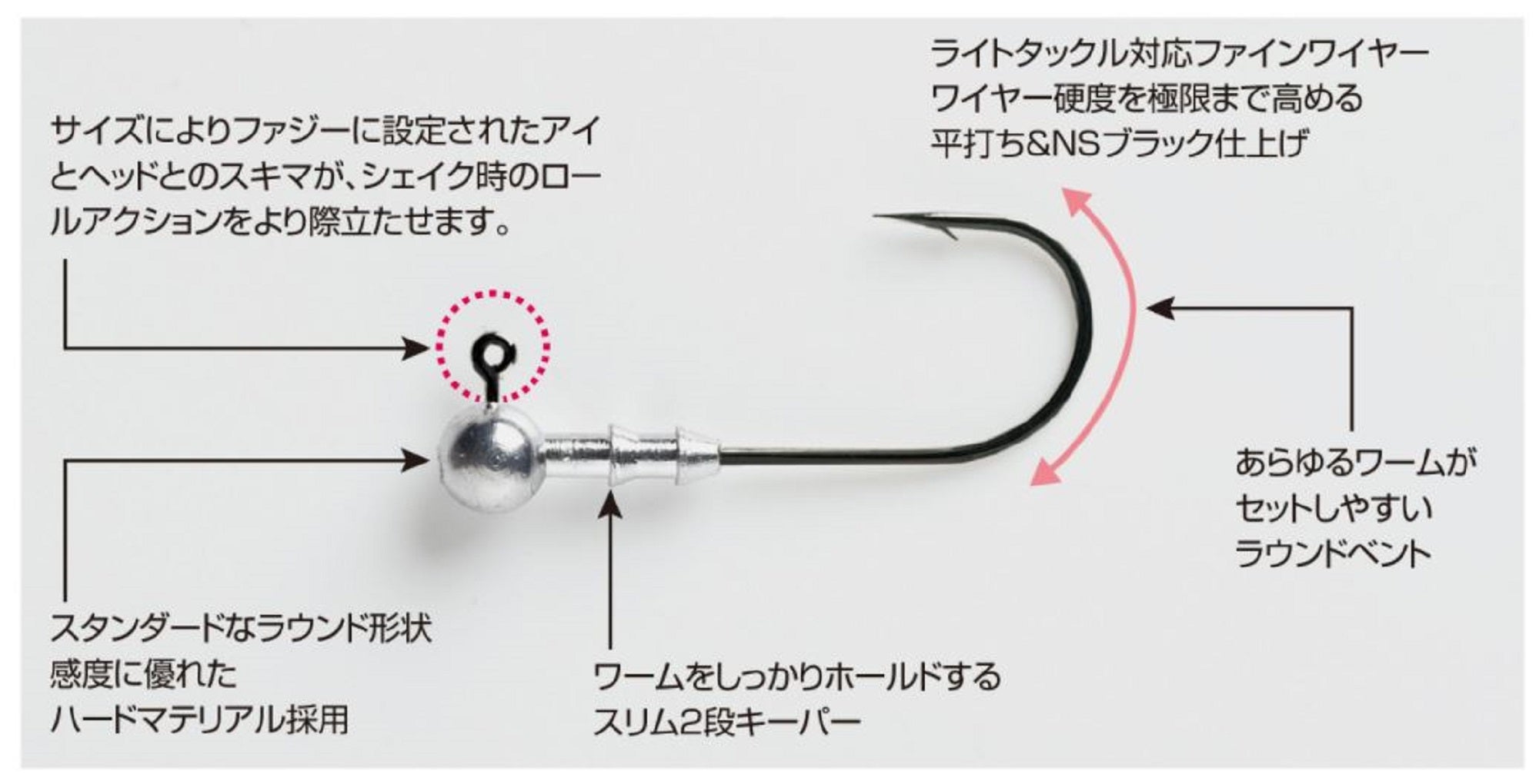 Decoy VJ-31F Jig Head Violence Ball Hook Size 1/0 , 1/32 oz (6899)