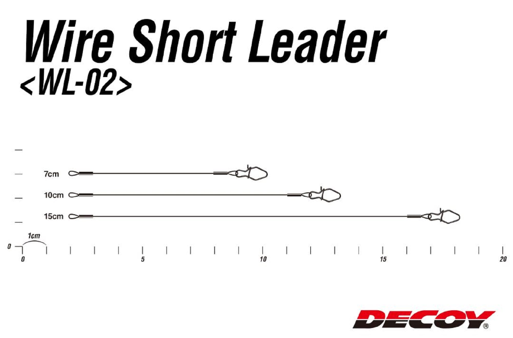 Decoy WL-02 48-7 cm Wire Short Leader Size 2 Snap (7308)