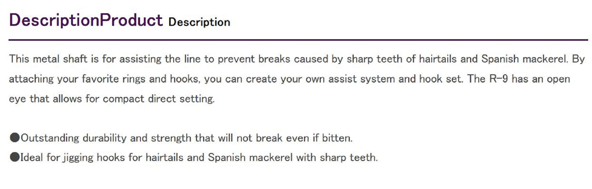 Decoy R-9 Metal Leader Open Size L (7490)