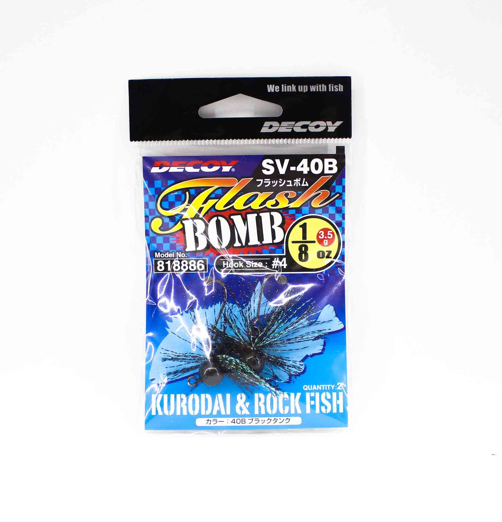 Decoy SV-40B Jig Head Flash Bomb Size 4 , 1/8 oz (8886)