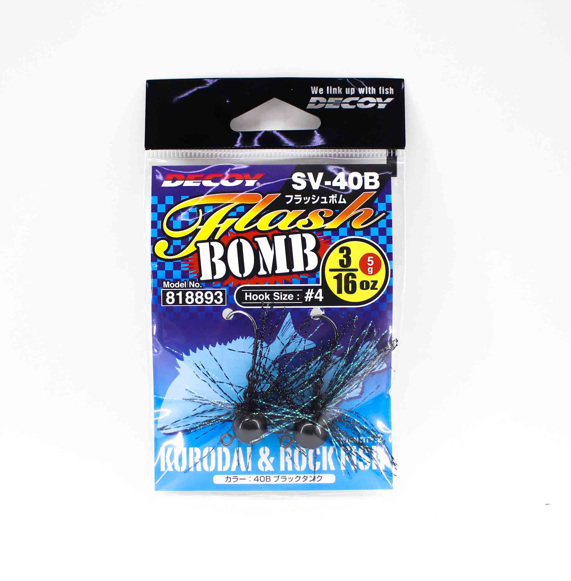 Decoy SV-40B Jig Head Flash Bomb Size 4 , 3/16 oz (8893)