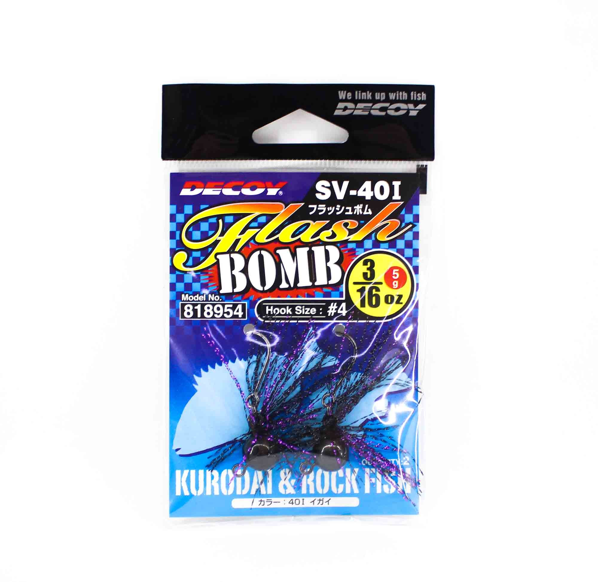 Decoy SV-40I Jig Head Flash Bomb Size 4 , 3/16 oz (8954)