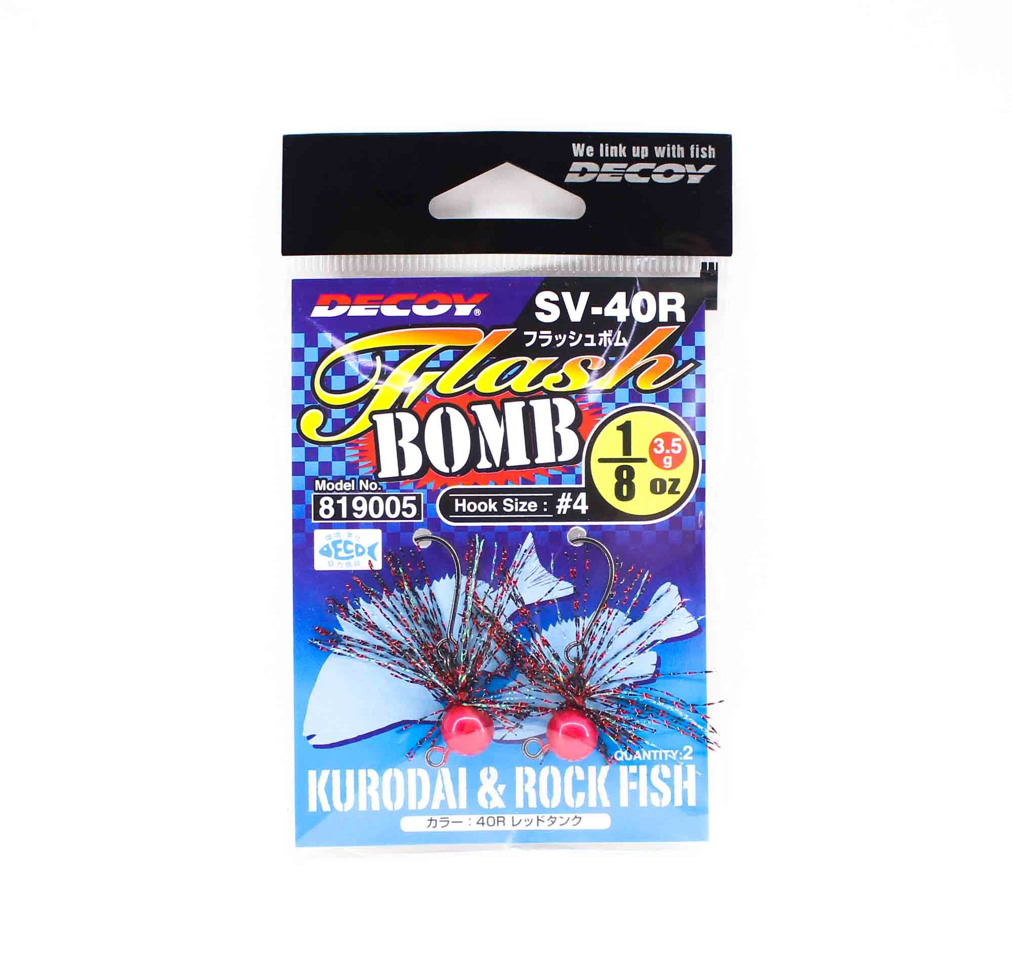 Decoy SV-40R Jig Head Flash Bomb Size 4 , 1/8 oz (9005)