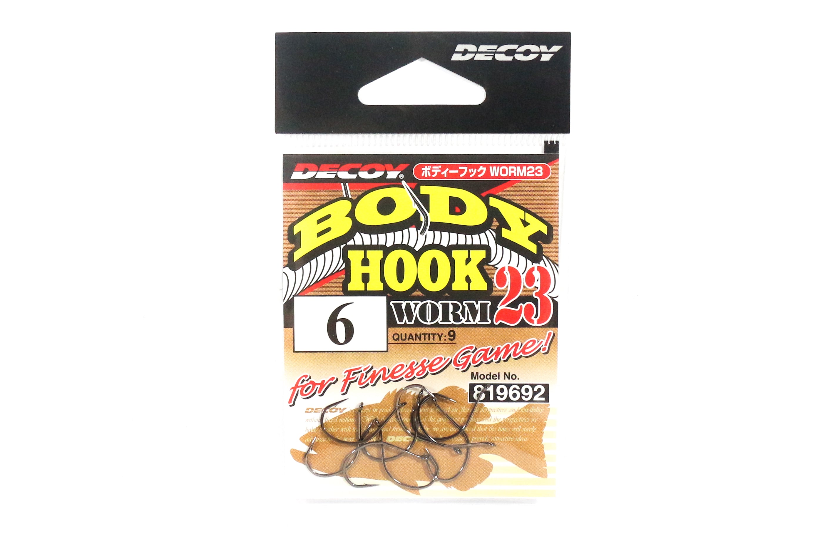 Decoy Worm 23 Body Hook for Wacky Rig Size 6 (9692)