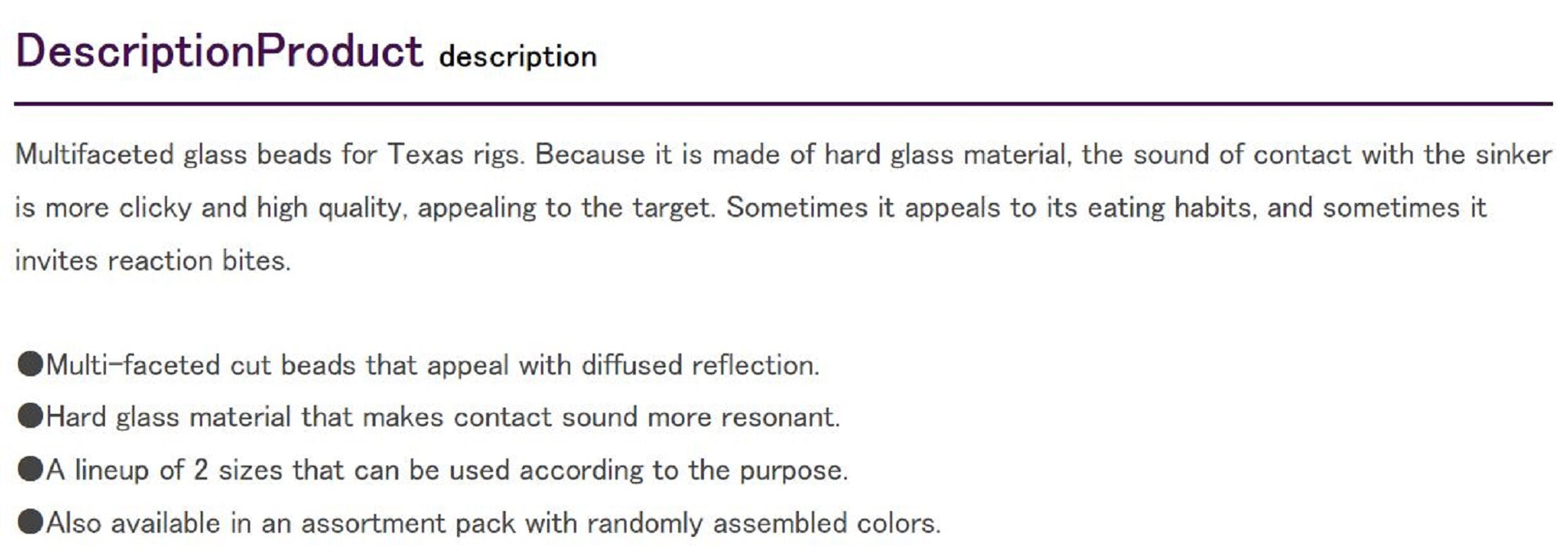 Decoy B-1 Kachi Kachi Beads Clear Size M (0797)