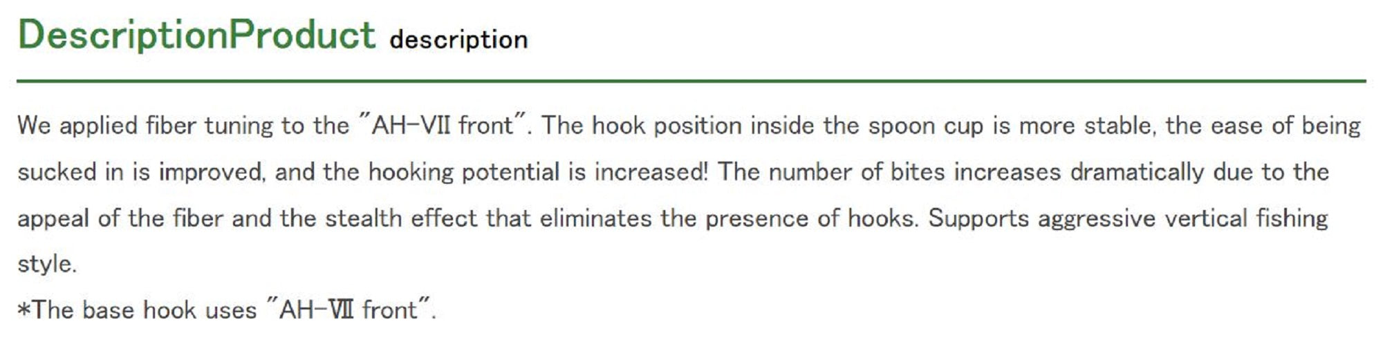 Decoy AH-7S Fiber Front Area Plugging Single Lure Hooks Size 8 (1015)