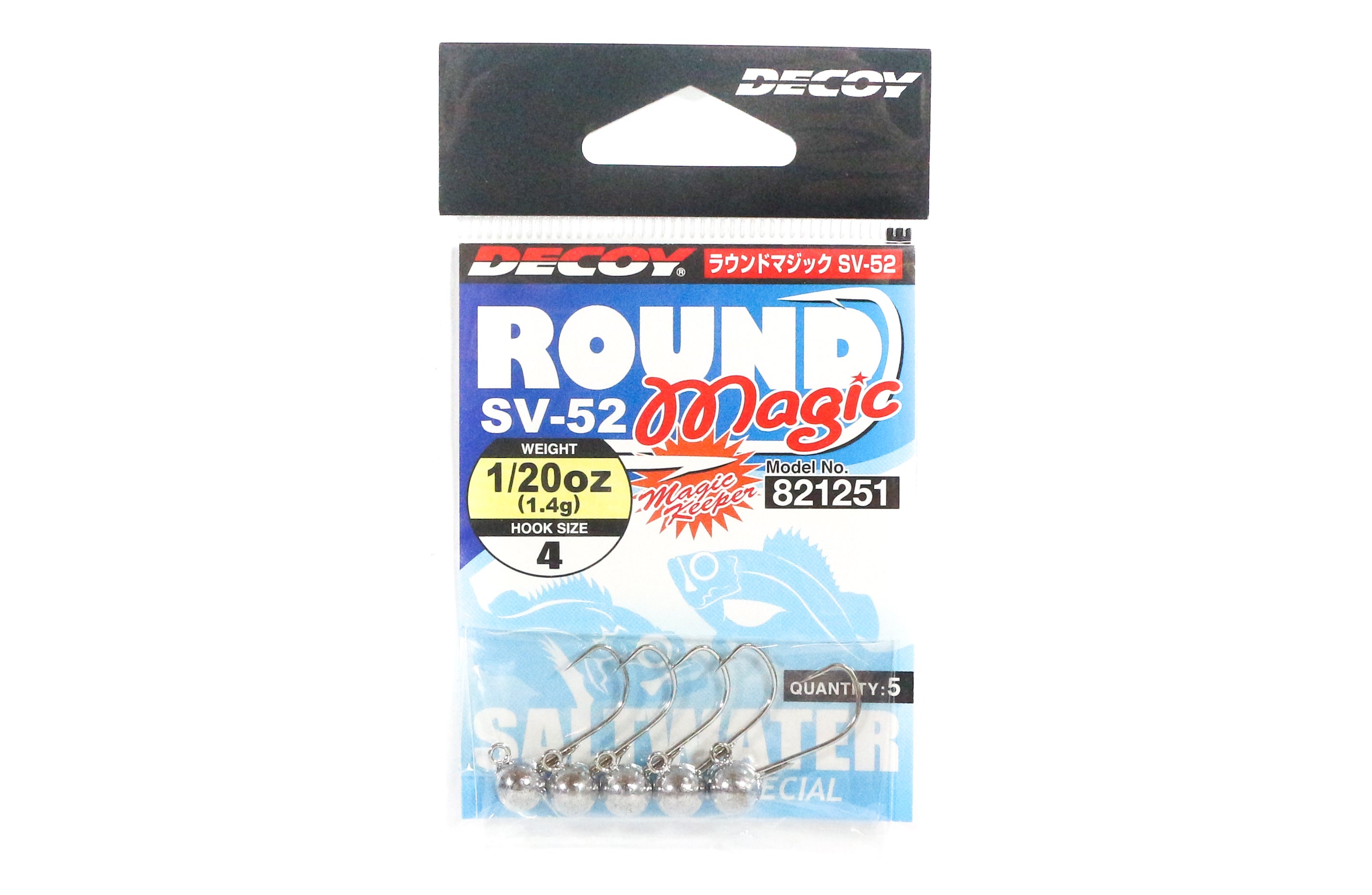 Decoy SV-52 Jig Head Round Magic Size 4 , 1/20 oz (1251)