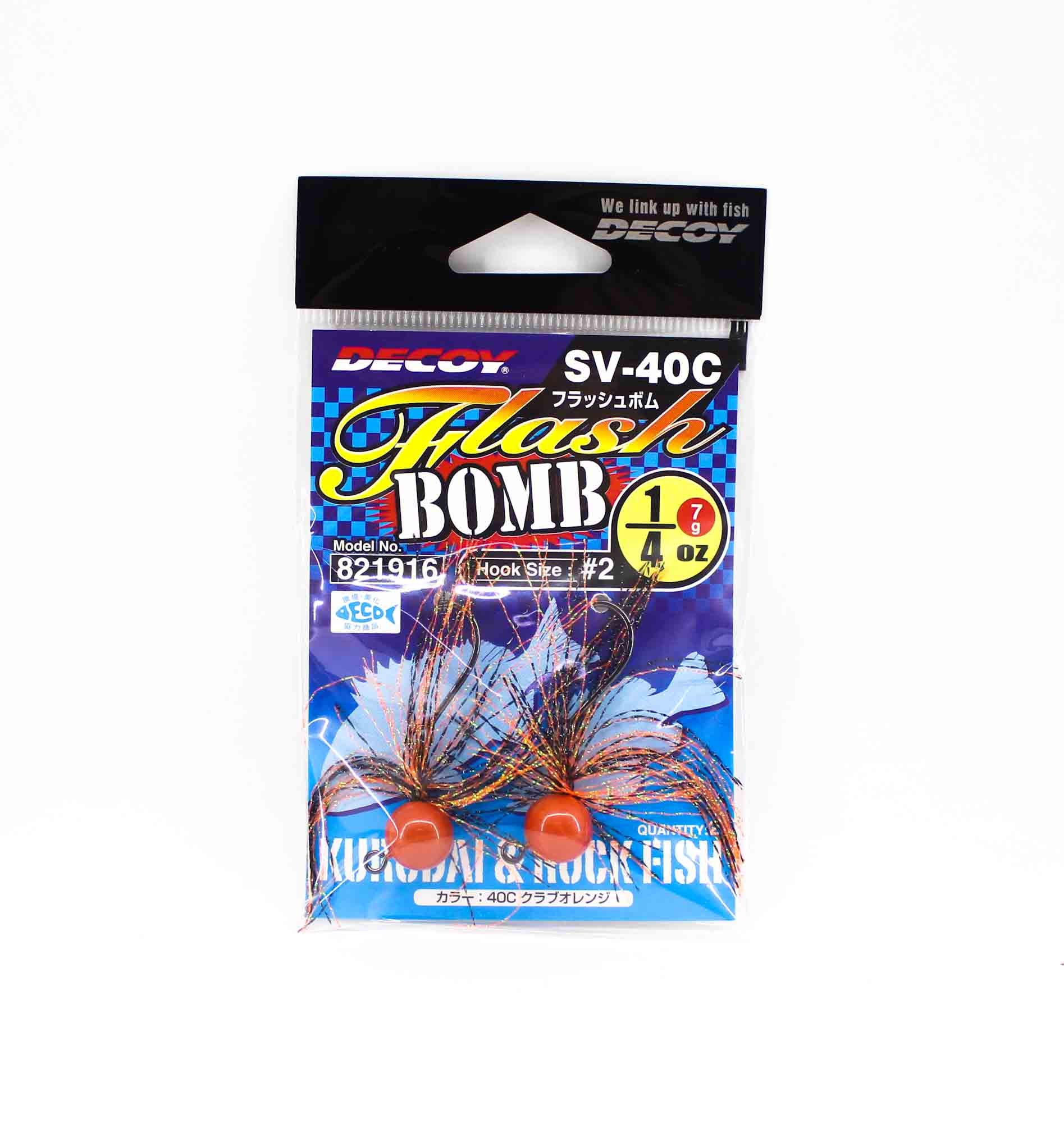 Decoy SV-40C Jig Head Flash Bomb Size 2 , 1/4 oz (1916)