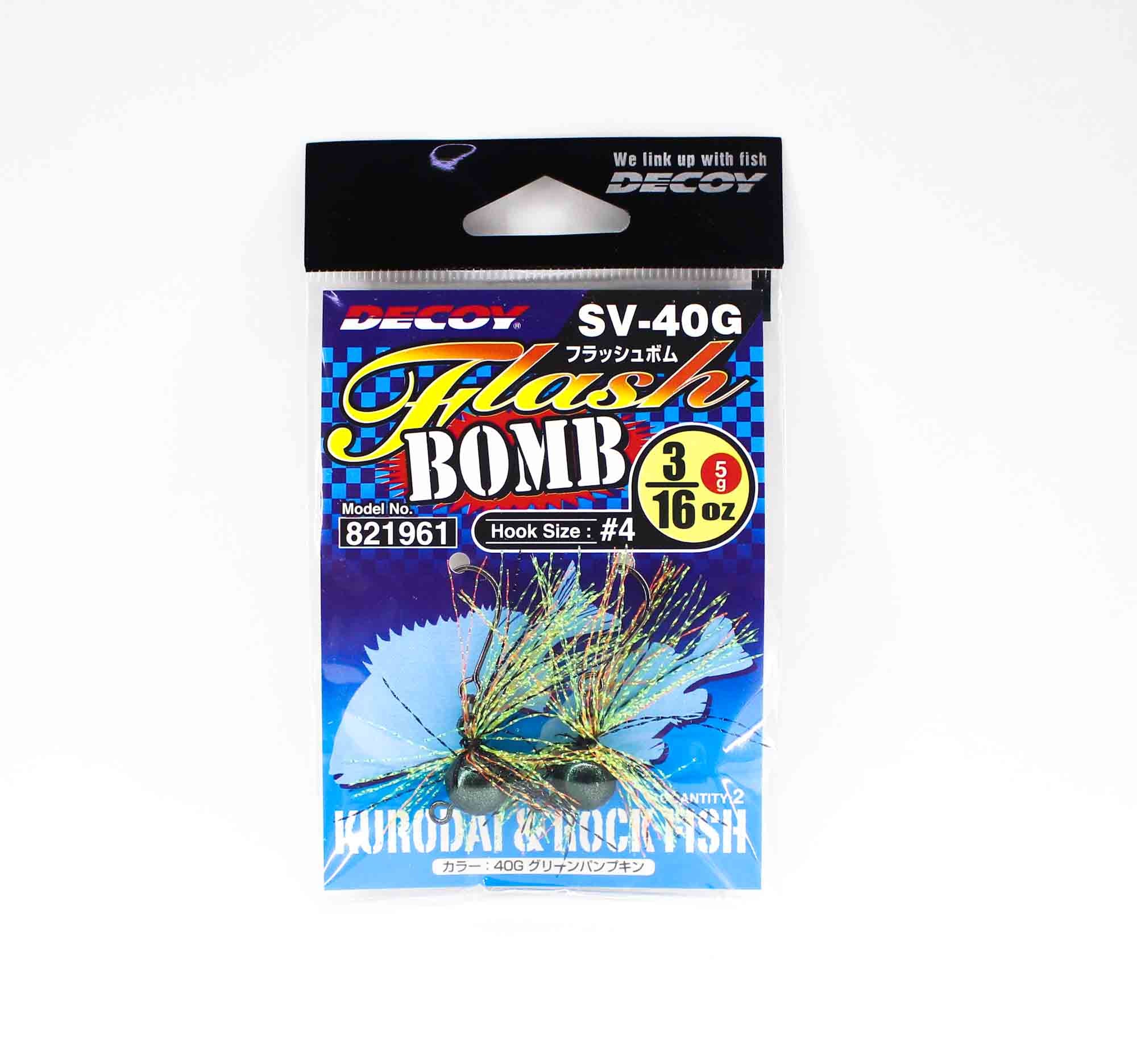 Decoy SV-40G Jig Head Flash Bomb Size 4 , 3/16 oz (1961)