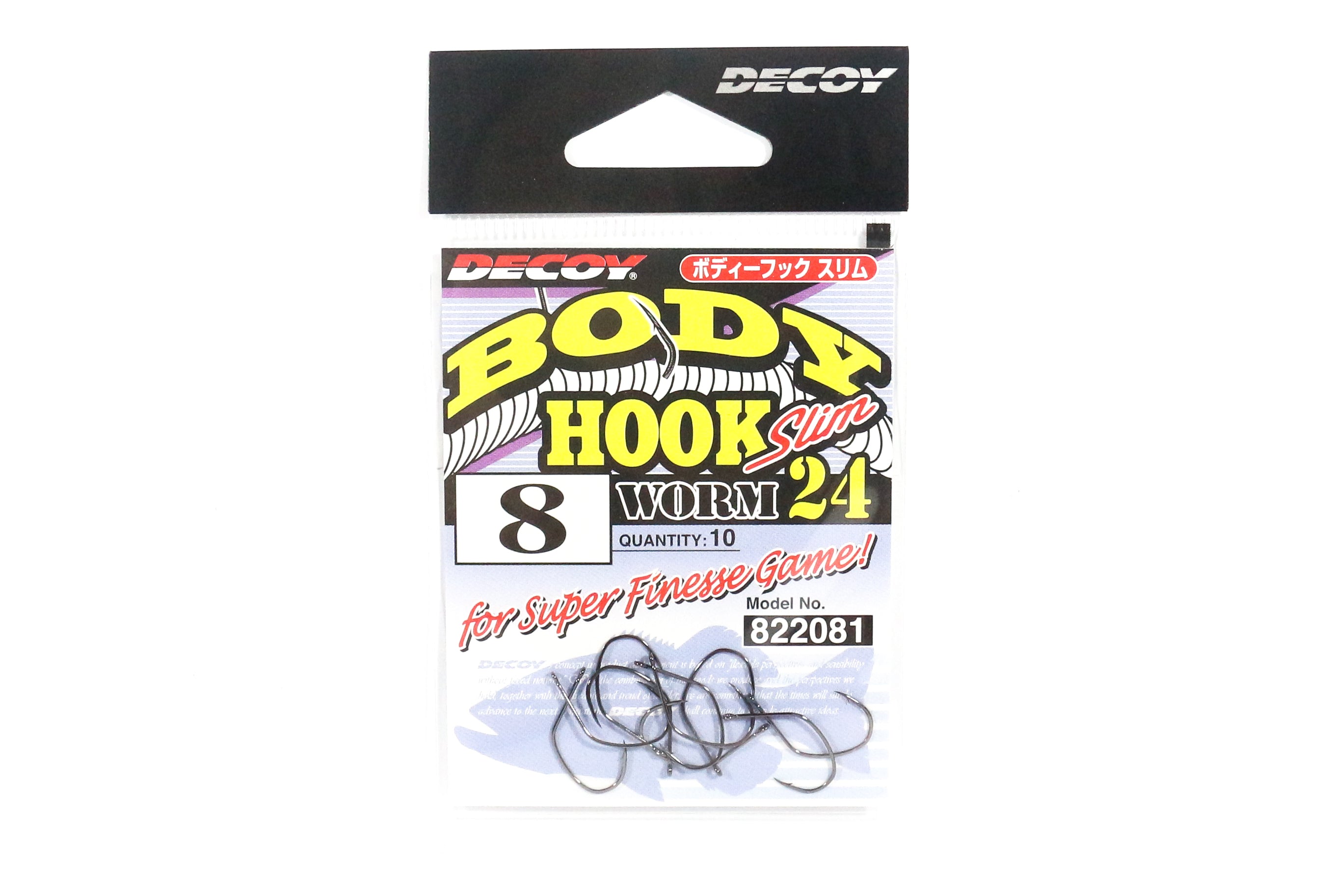 Decoy Worm 24 Body Hook Slim Worm Wacky Rig Size 8 (2081)