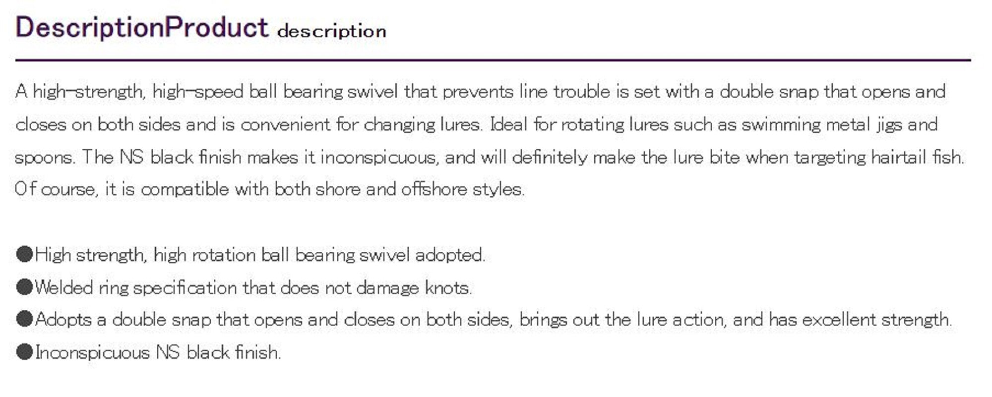 Decoy PR-11 Power Roll Snap Ball Bearing Swivel with Snap Size 1 (2364)