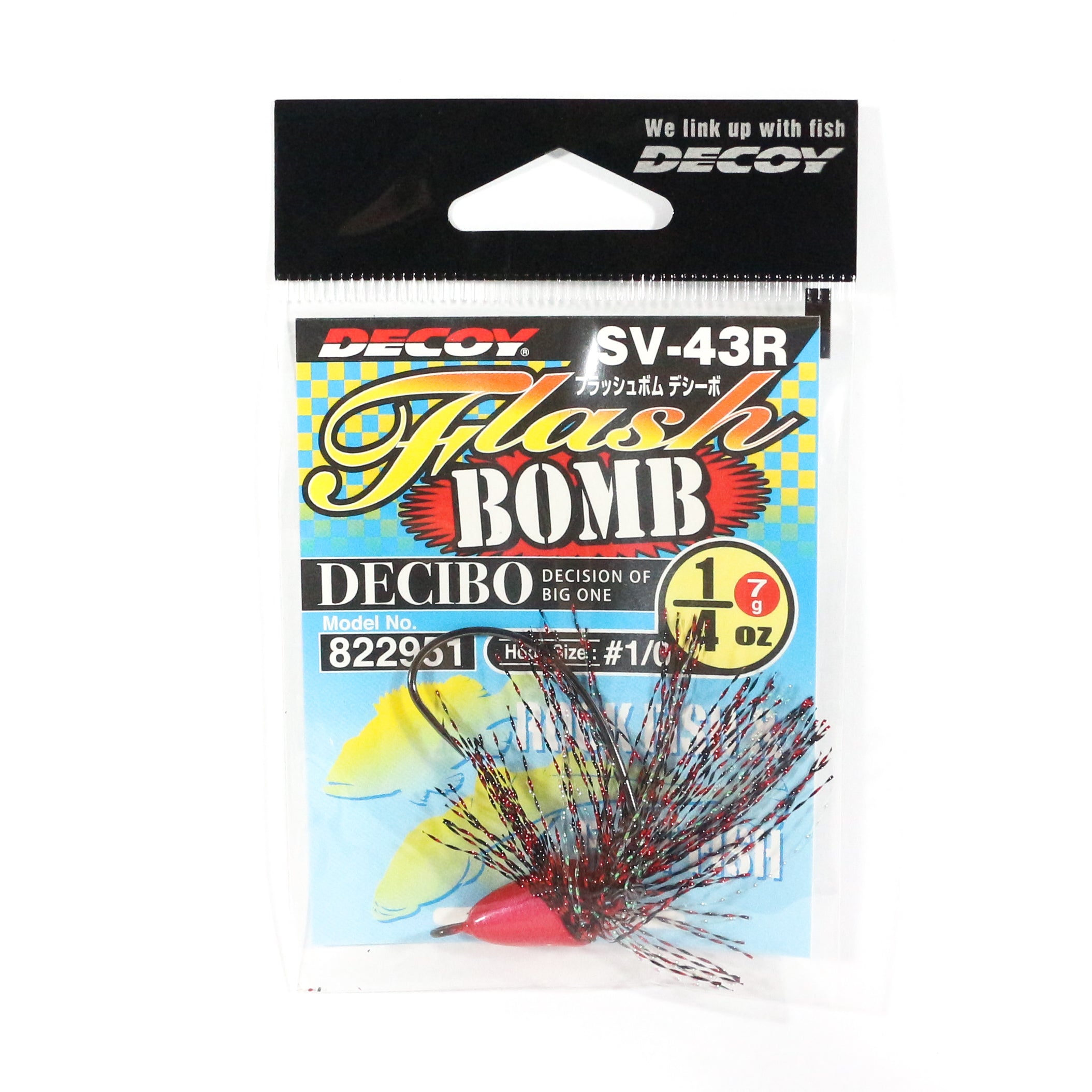 Decoy SV-43R Jig Head Flash Bomb Decibo Red Size 1/0 , 1/4 oz (2951)