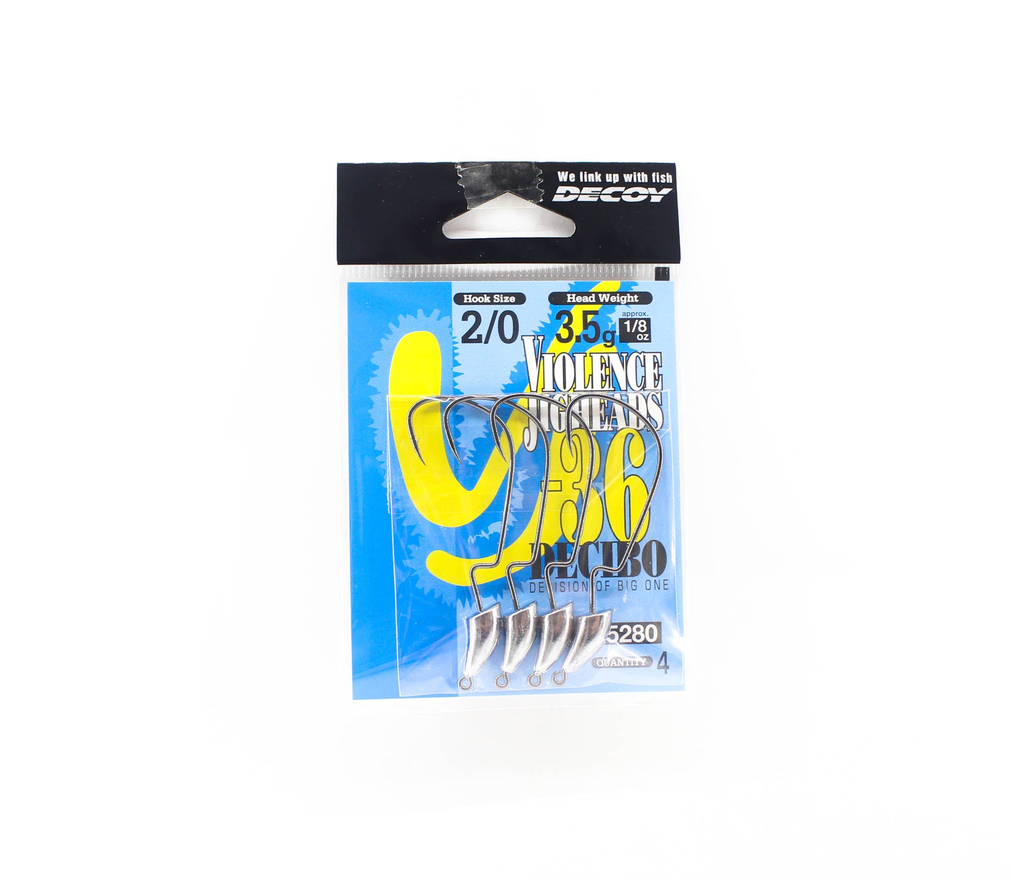 Decoy VJ-36 Jig Head Decibo Worm Hook Jig Head Size 2/0 , 1/8 oz (5280)