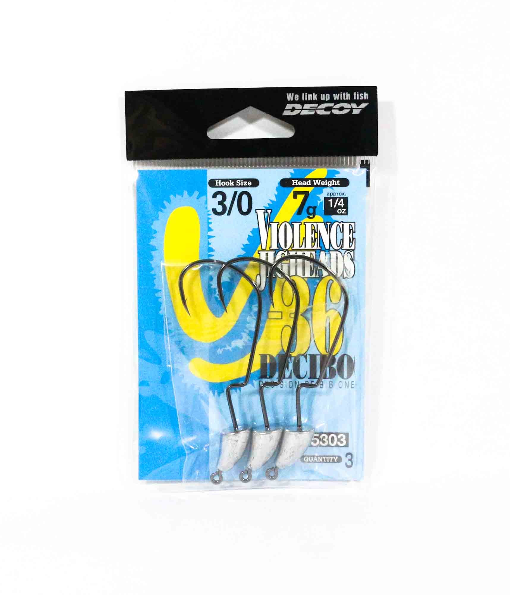 Decoy VJ-36 Jig Head Decibo Worm Hook Jig Head Size 3/0 , 1/4 oz (5303)